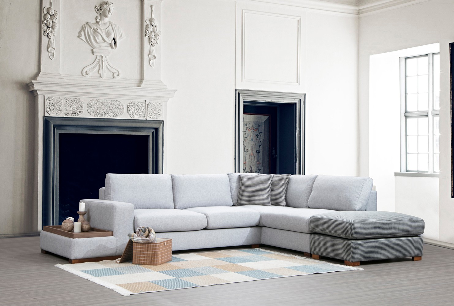 Loop 4 Ecksofa Grau