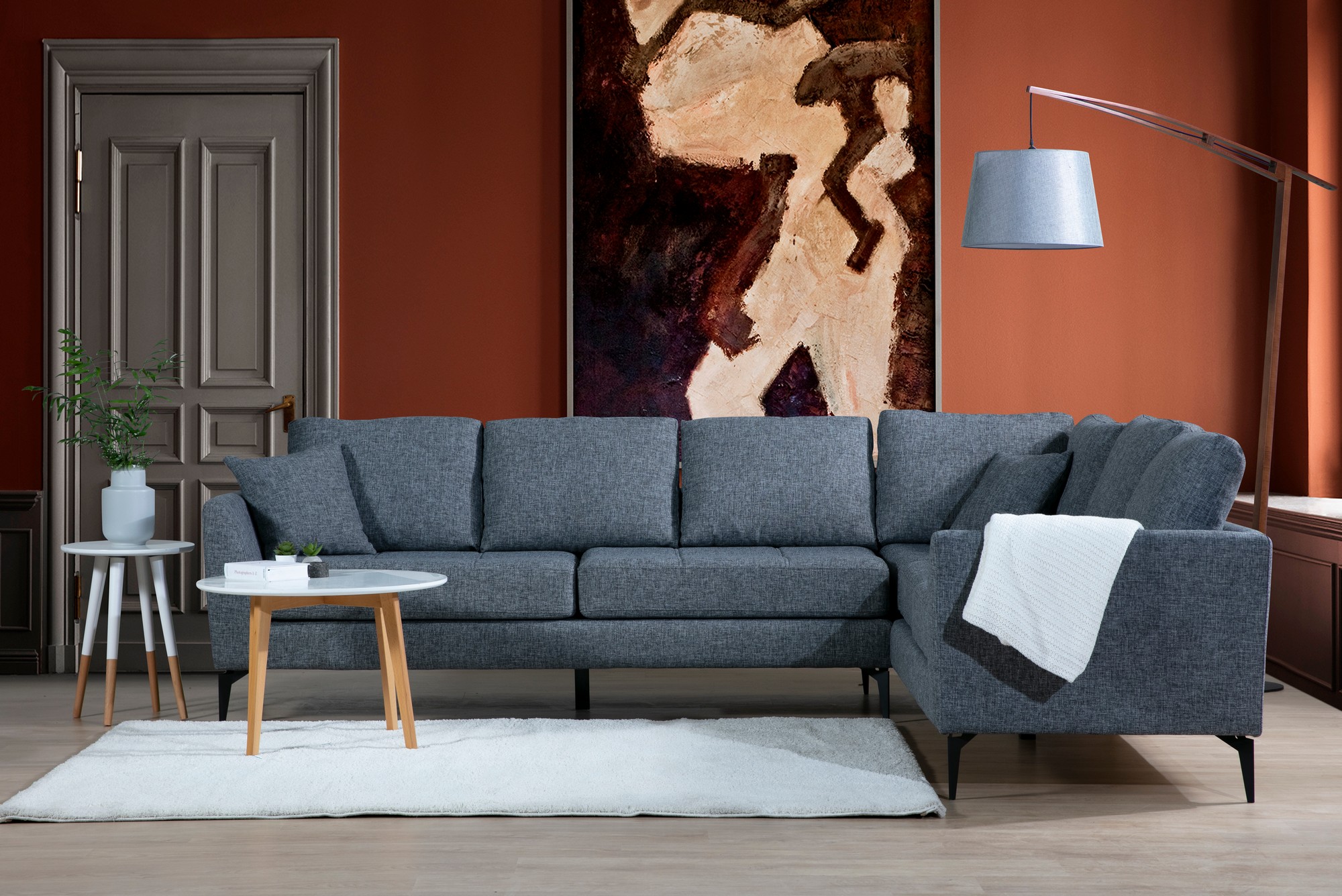 Tempo Corner Sofa Right Grey