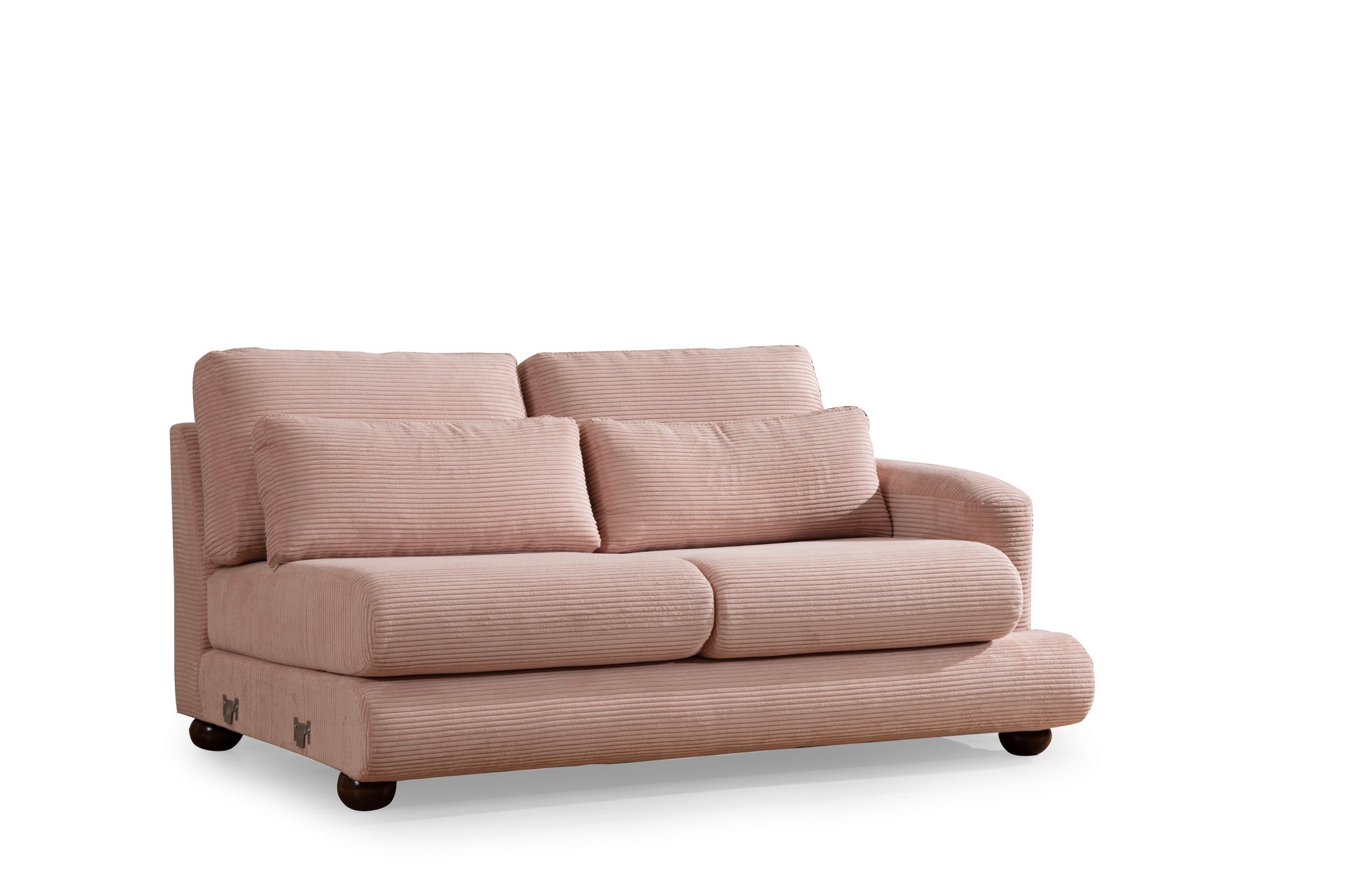 River Ecksofa Links Rosa