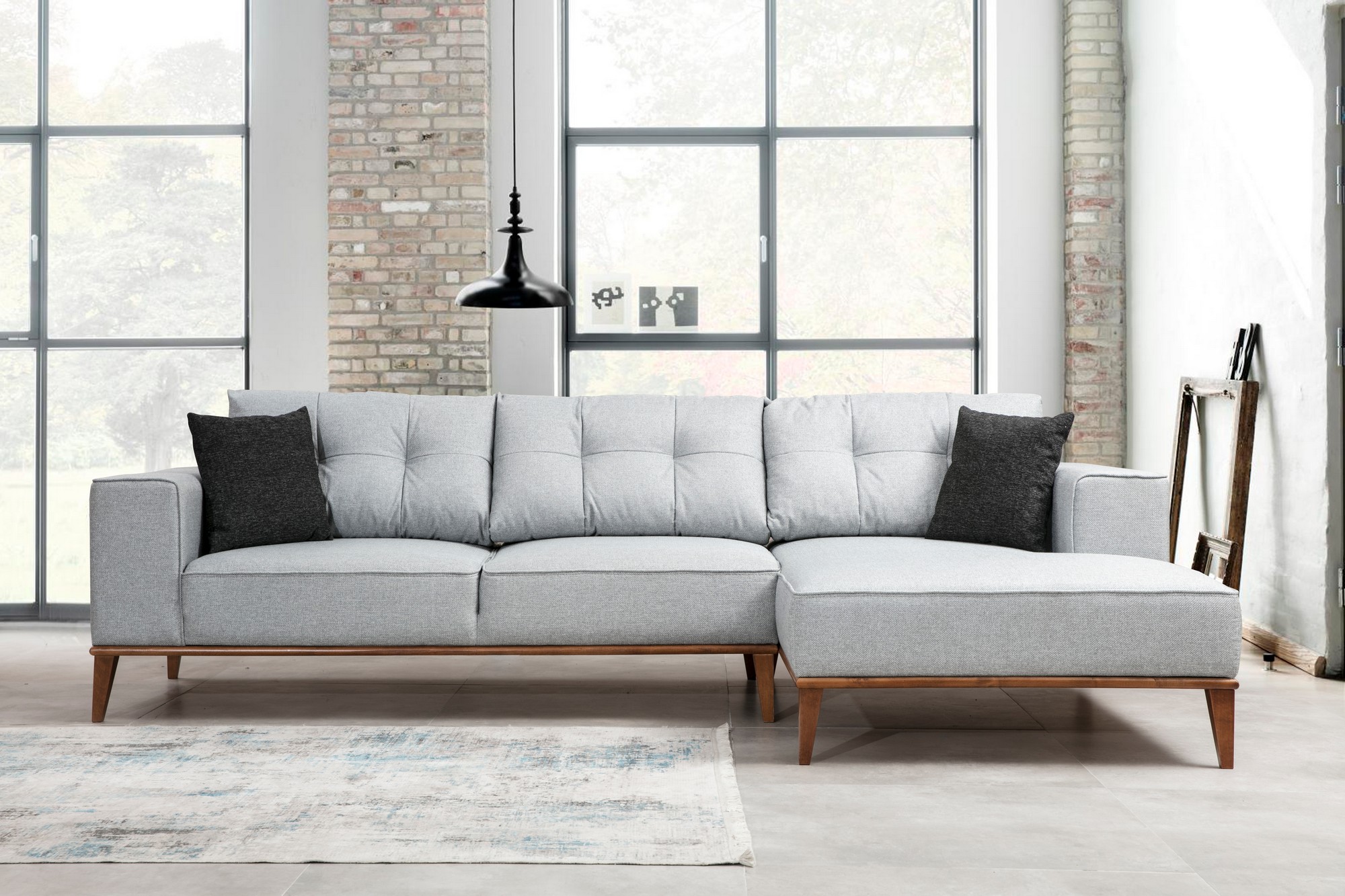 Montana Corner Sofa Right Grey
