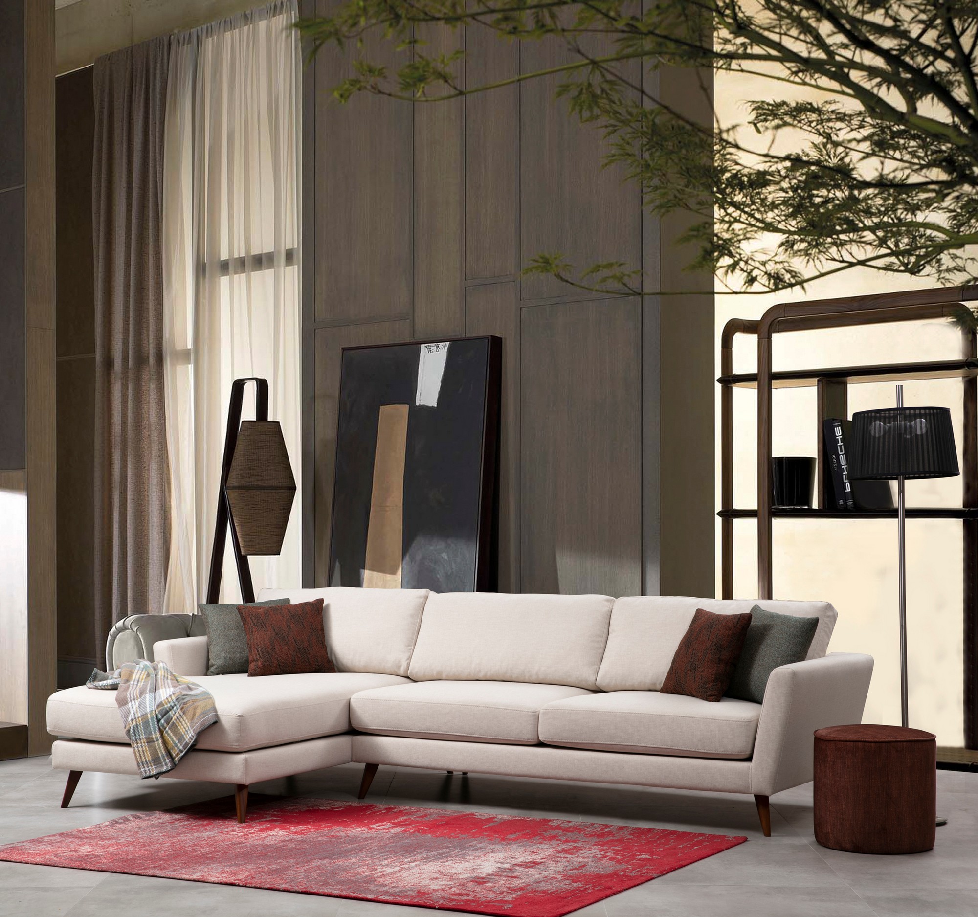 Mayorka Corner Sofa Left Beige