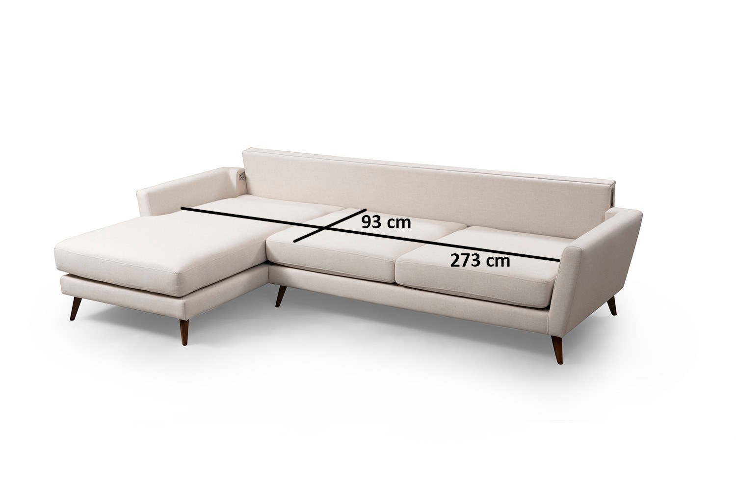 Mayorka Corner Sofa Left Beige