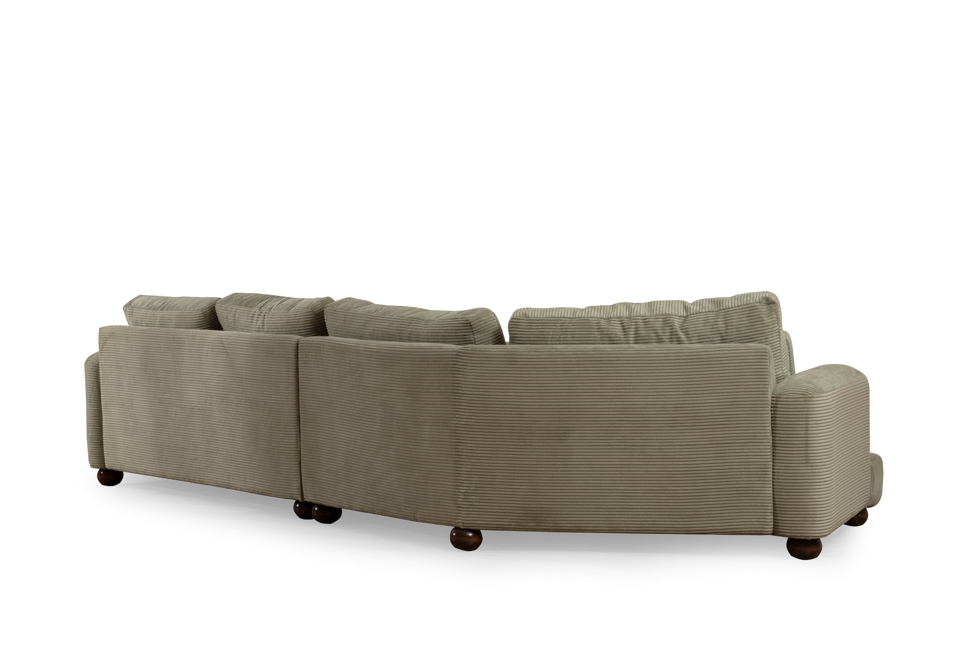 River 4-seater corner sofa left green
