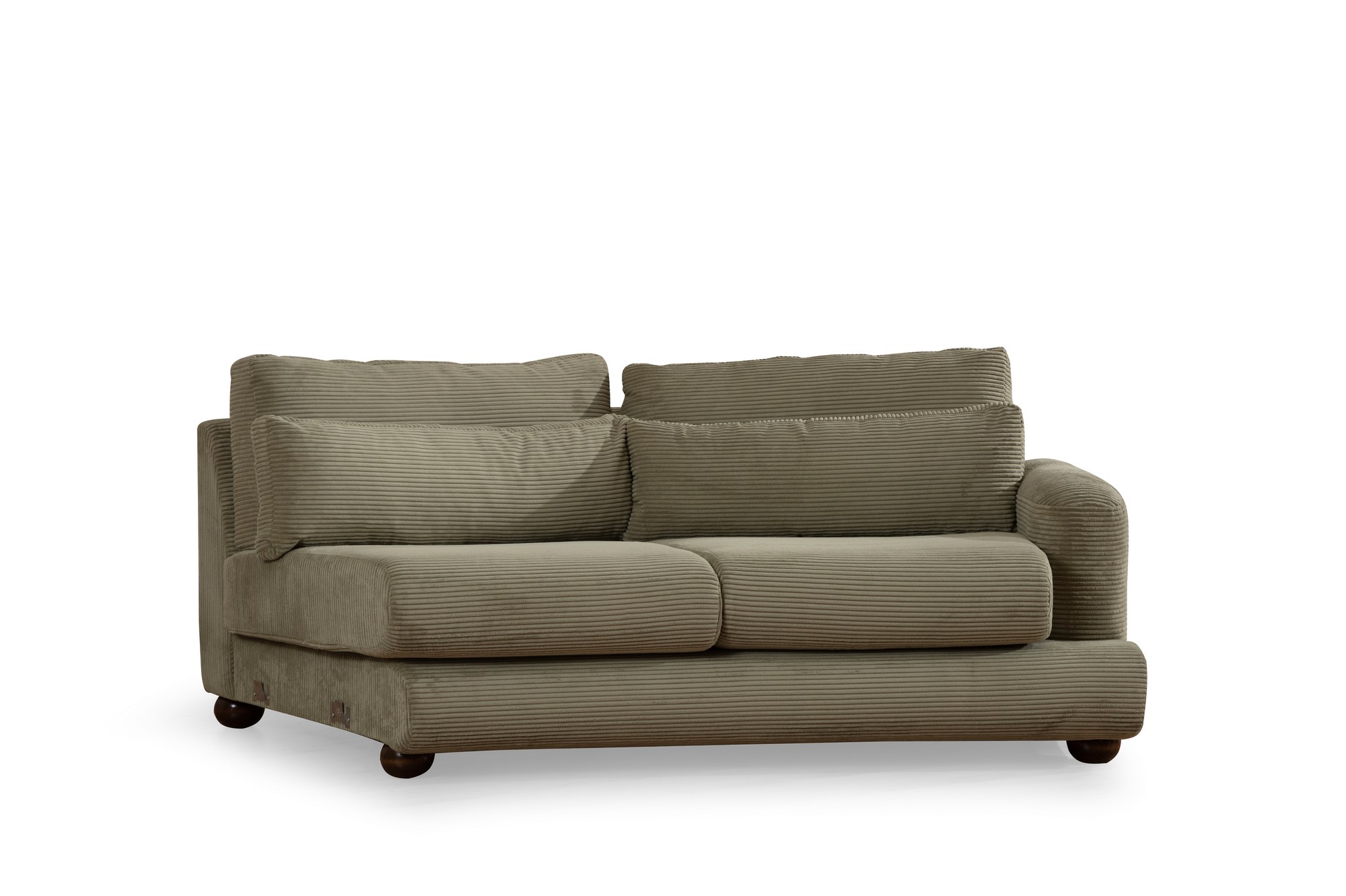 River 4-seater corner sofa Right Green