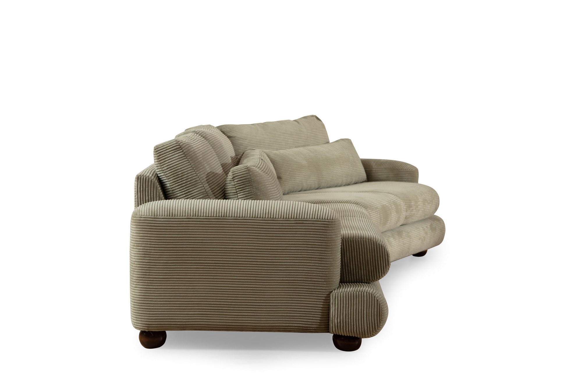 River 4-seater corner sofa Right Green