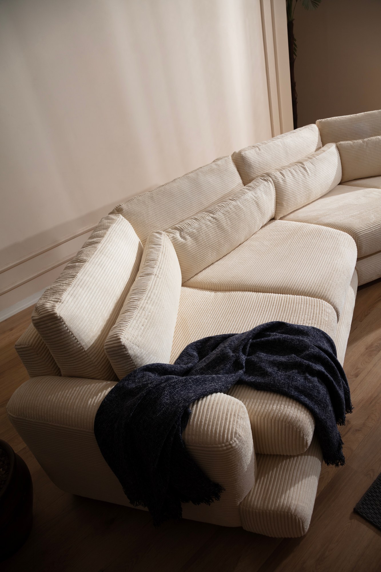 River 4-seater corner sofa Left Beige
