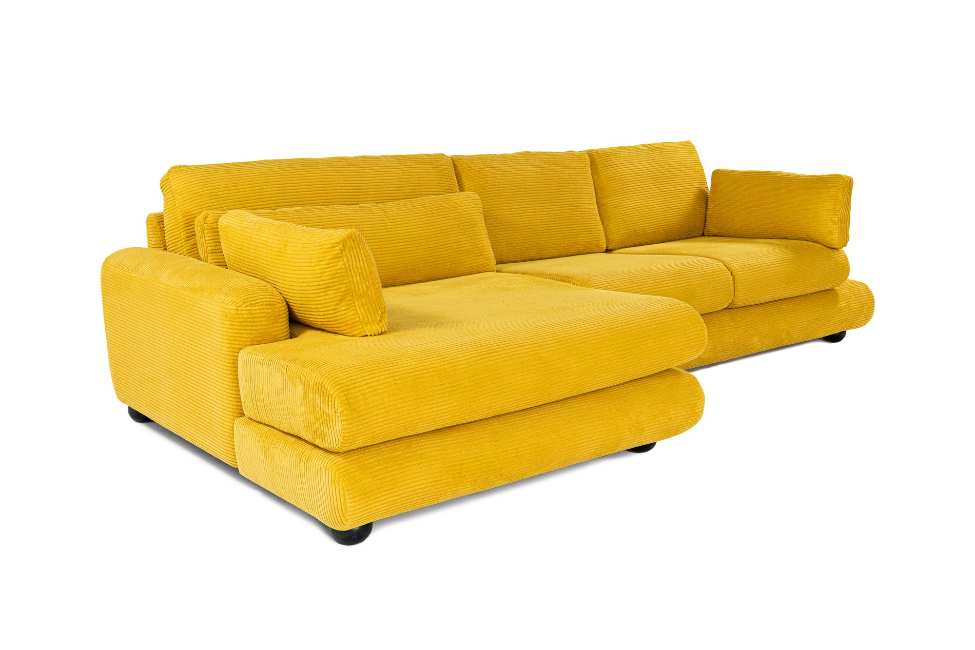 River Ecksofa Links Gelb