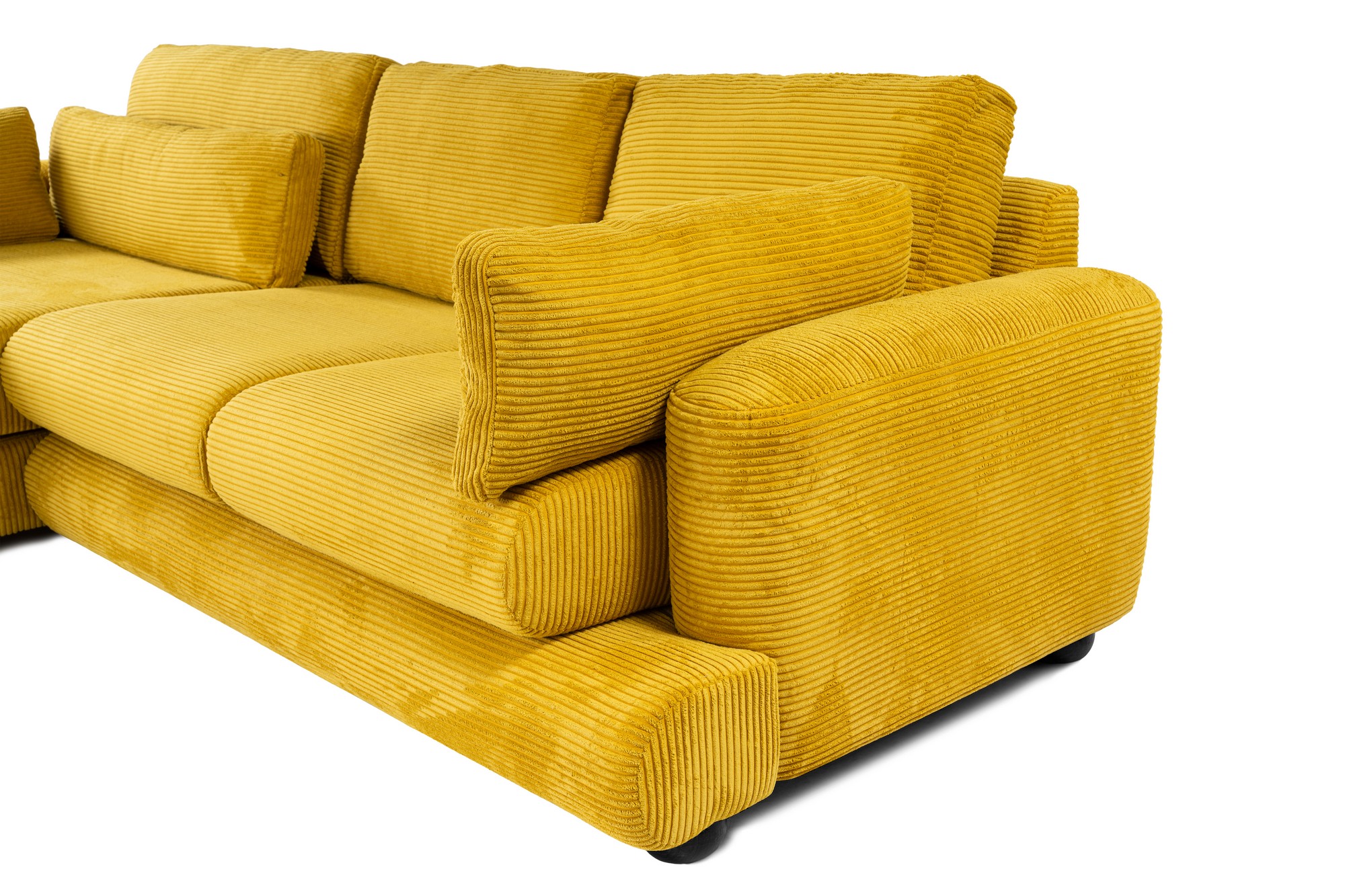 River Ecksofa Links Gelb
