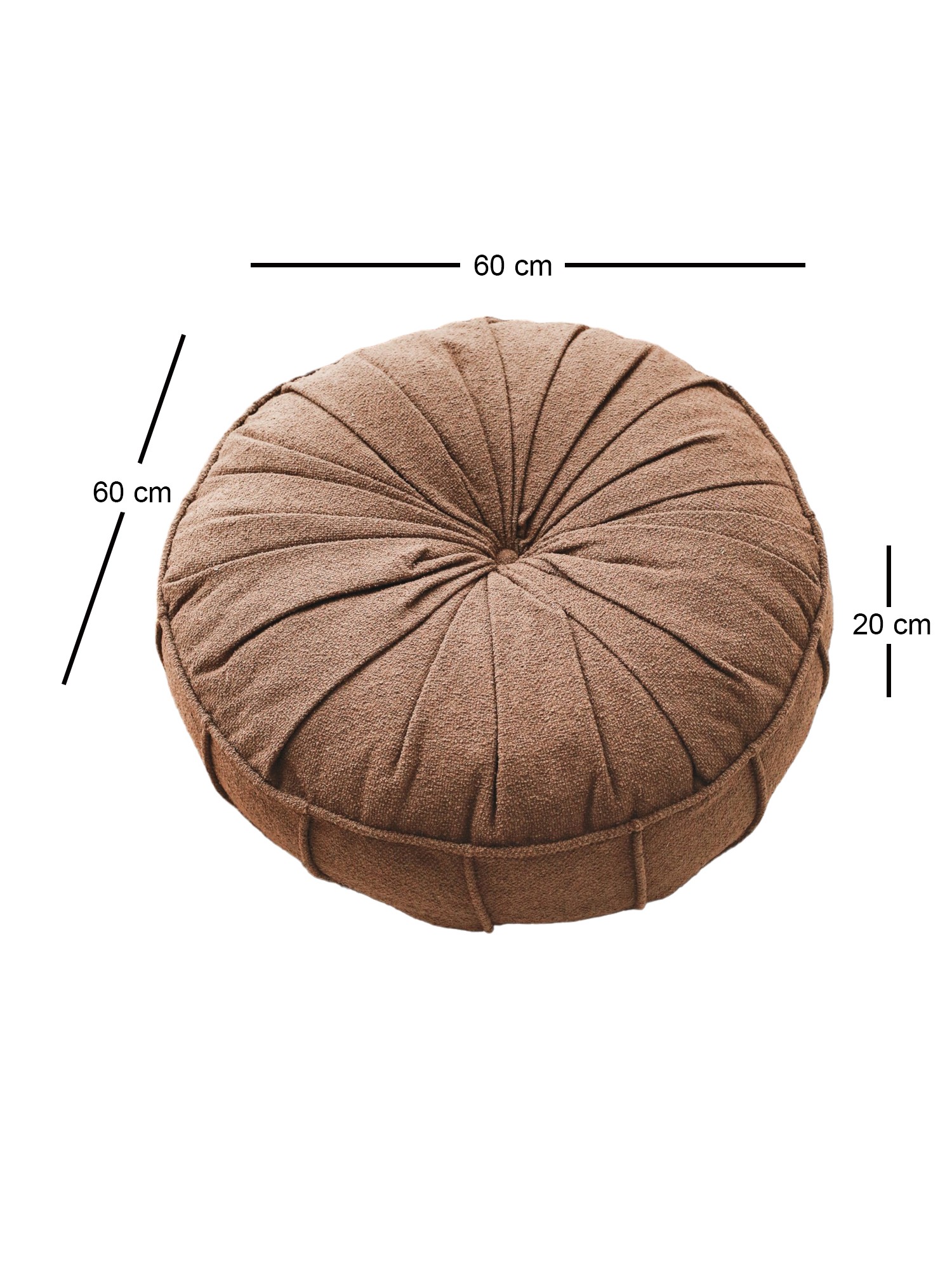 Pillow Teddy fabric Brown