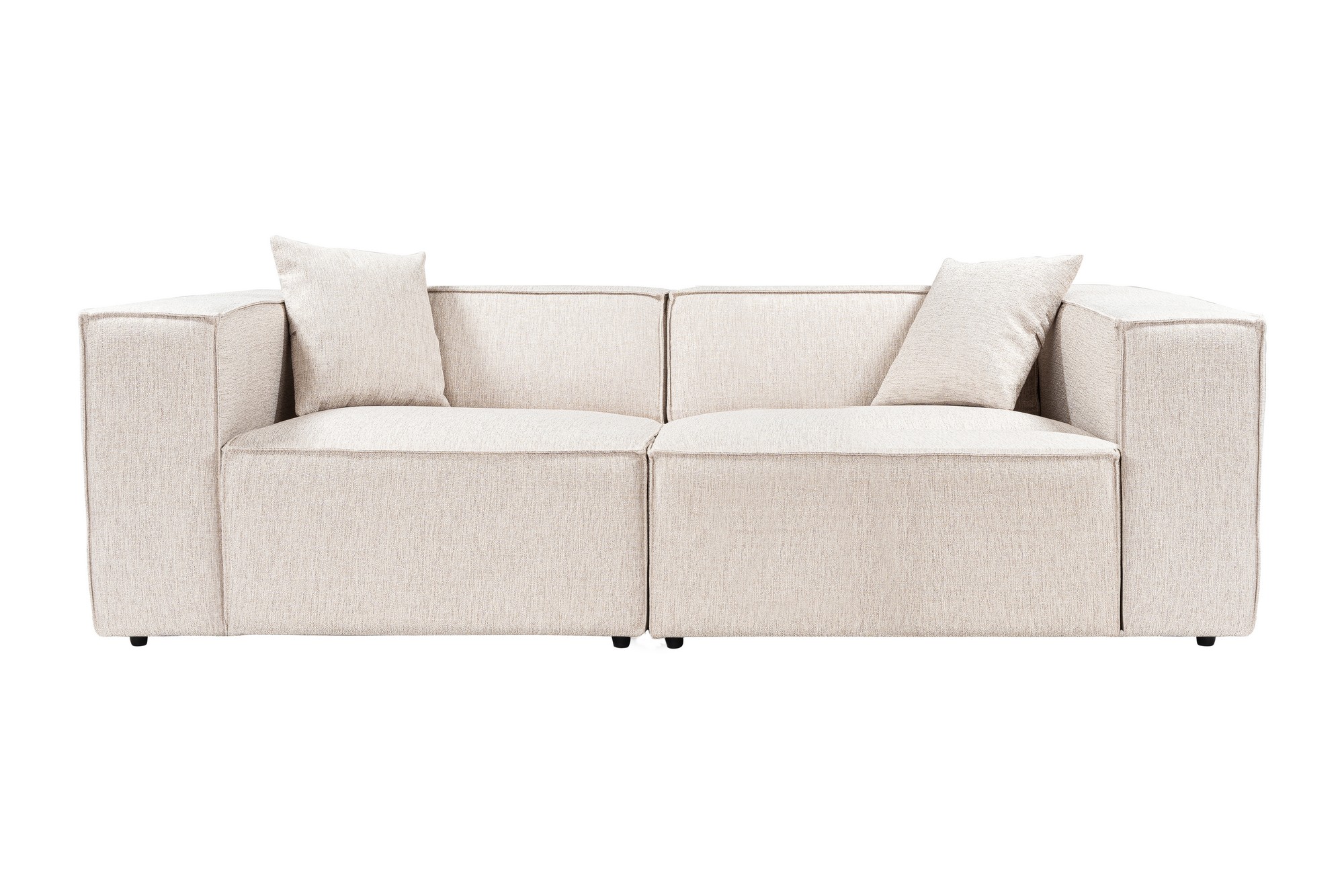 Lora 2-seater sofa, light brown