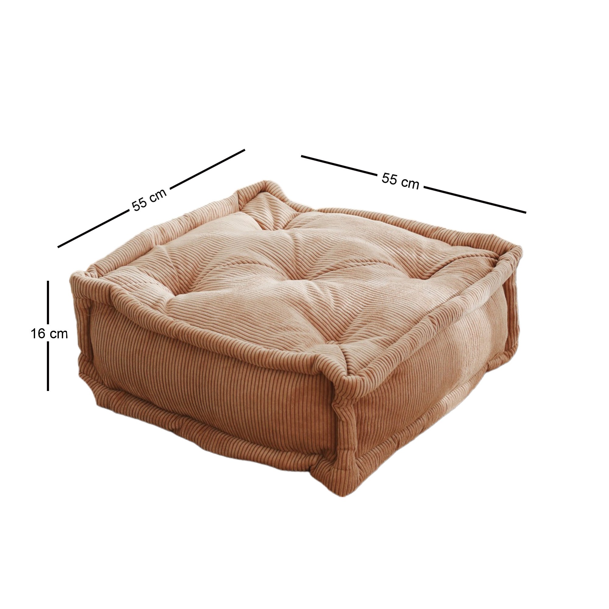 Biskuvi Cushion Velvet Brown
