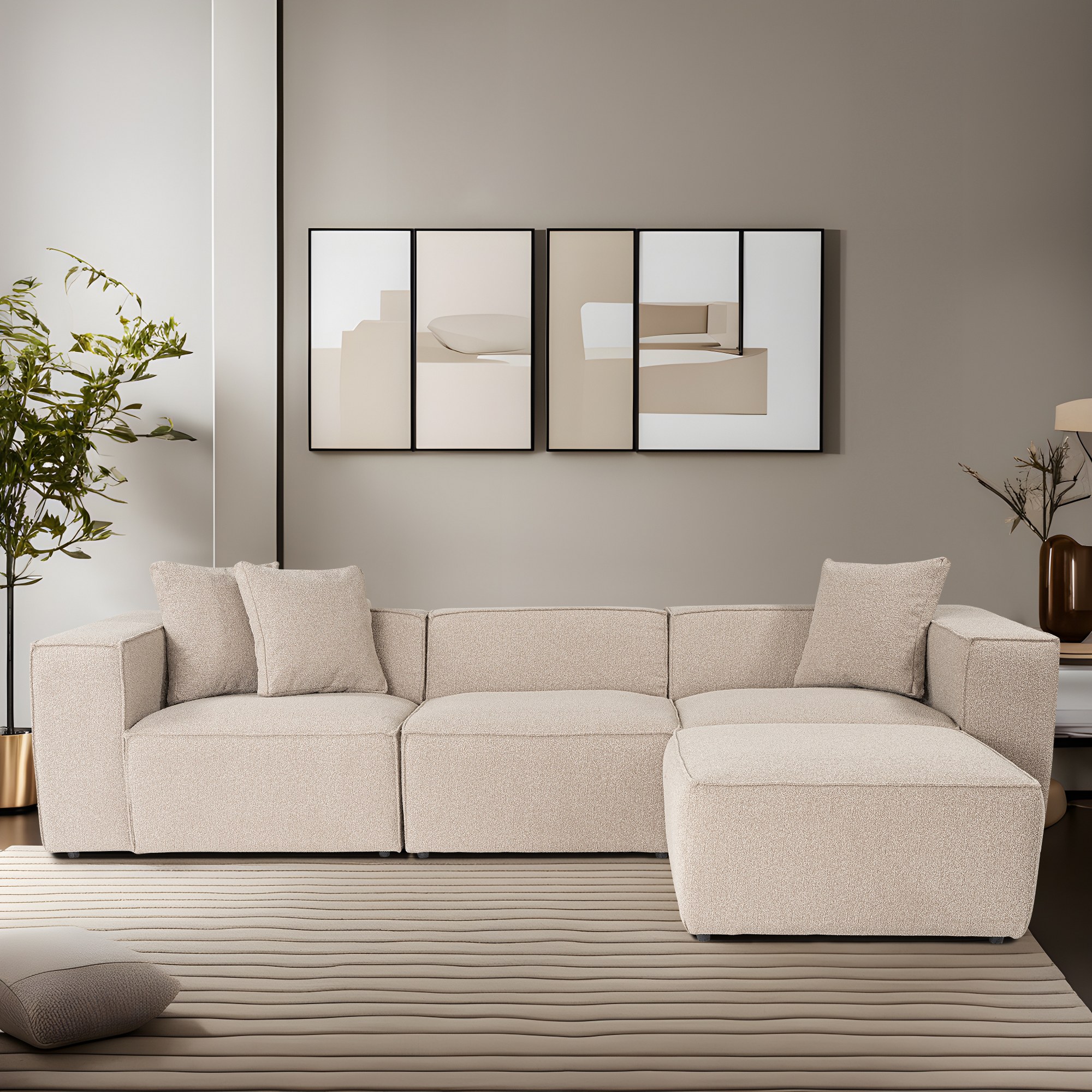 Lora corner sofa Beige