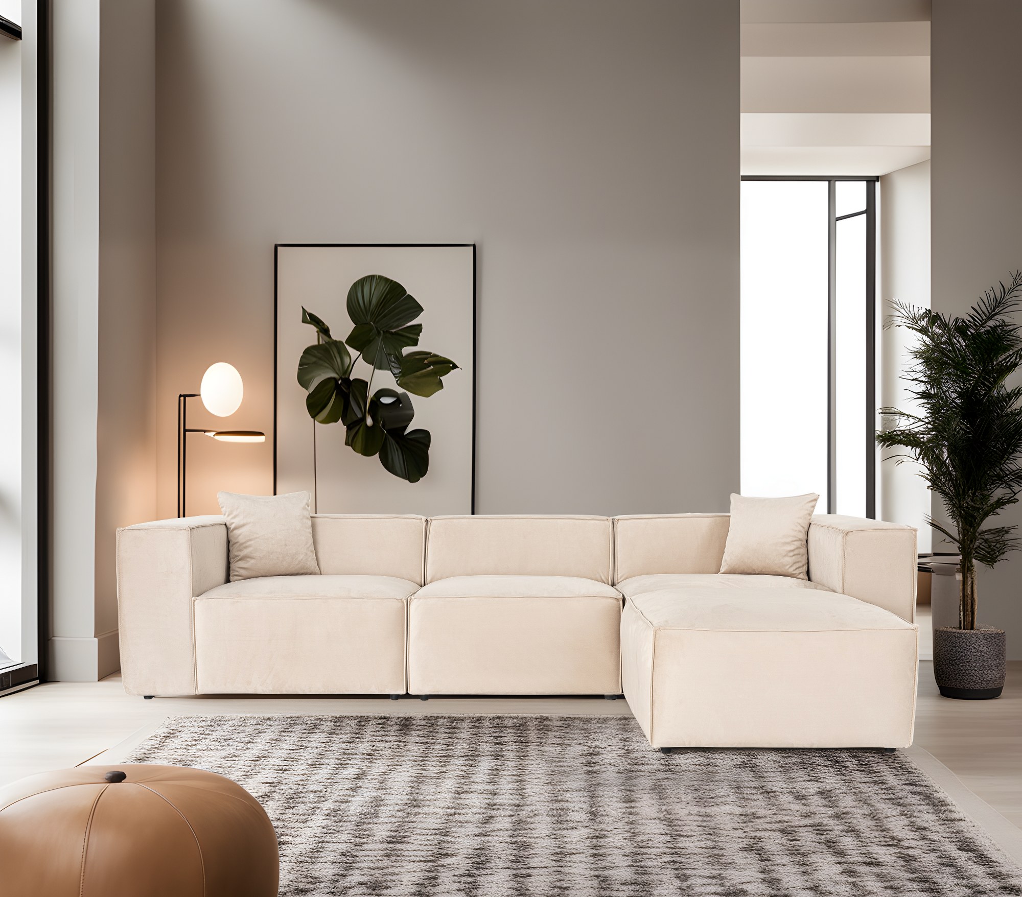 Lora corner sofa cream
