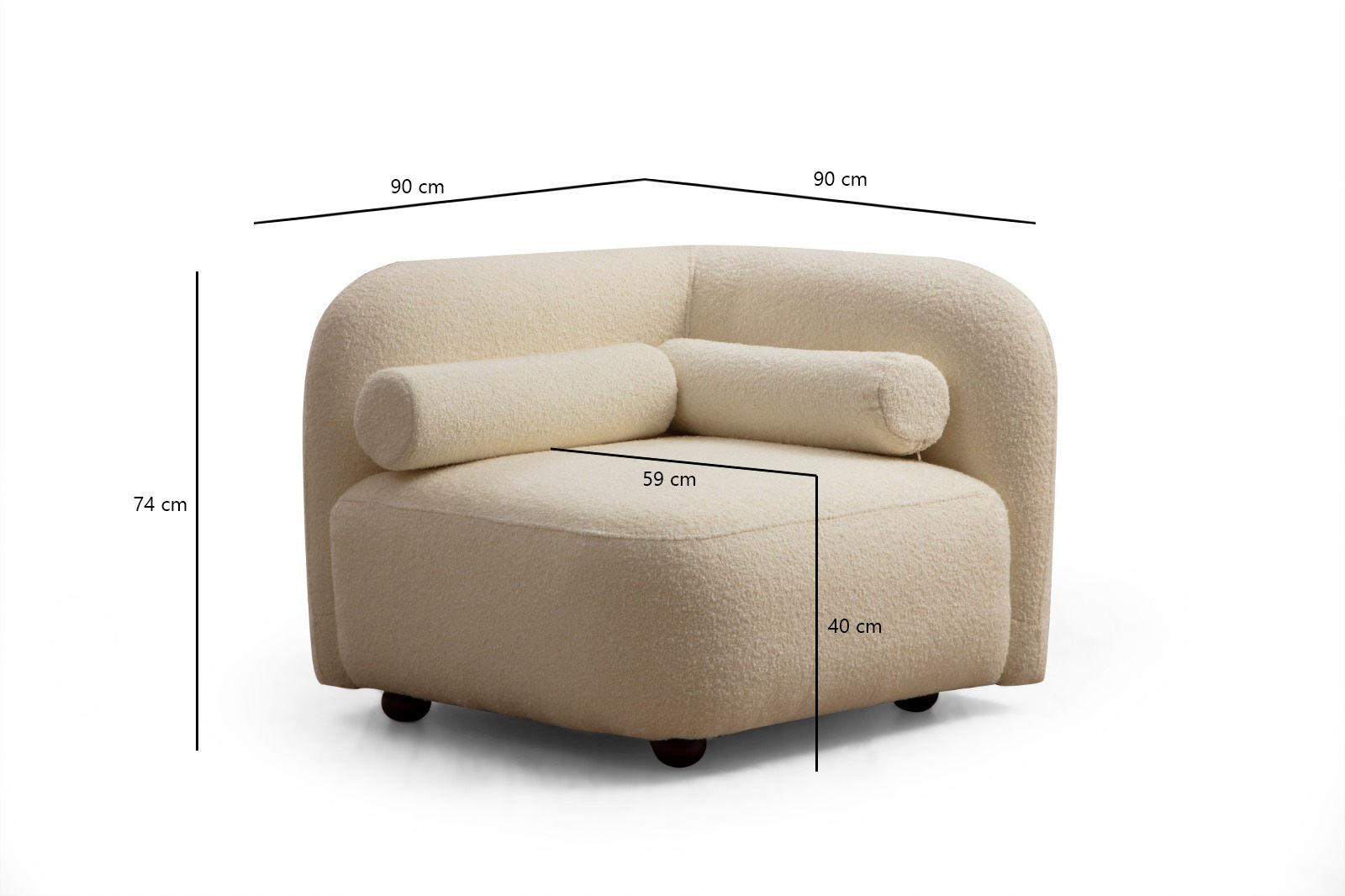 Victoria Armchair Bouclé Cream