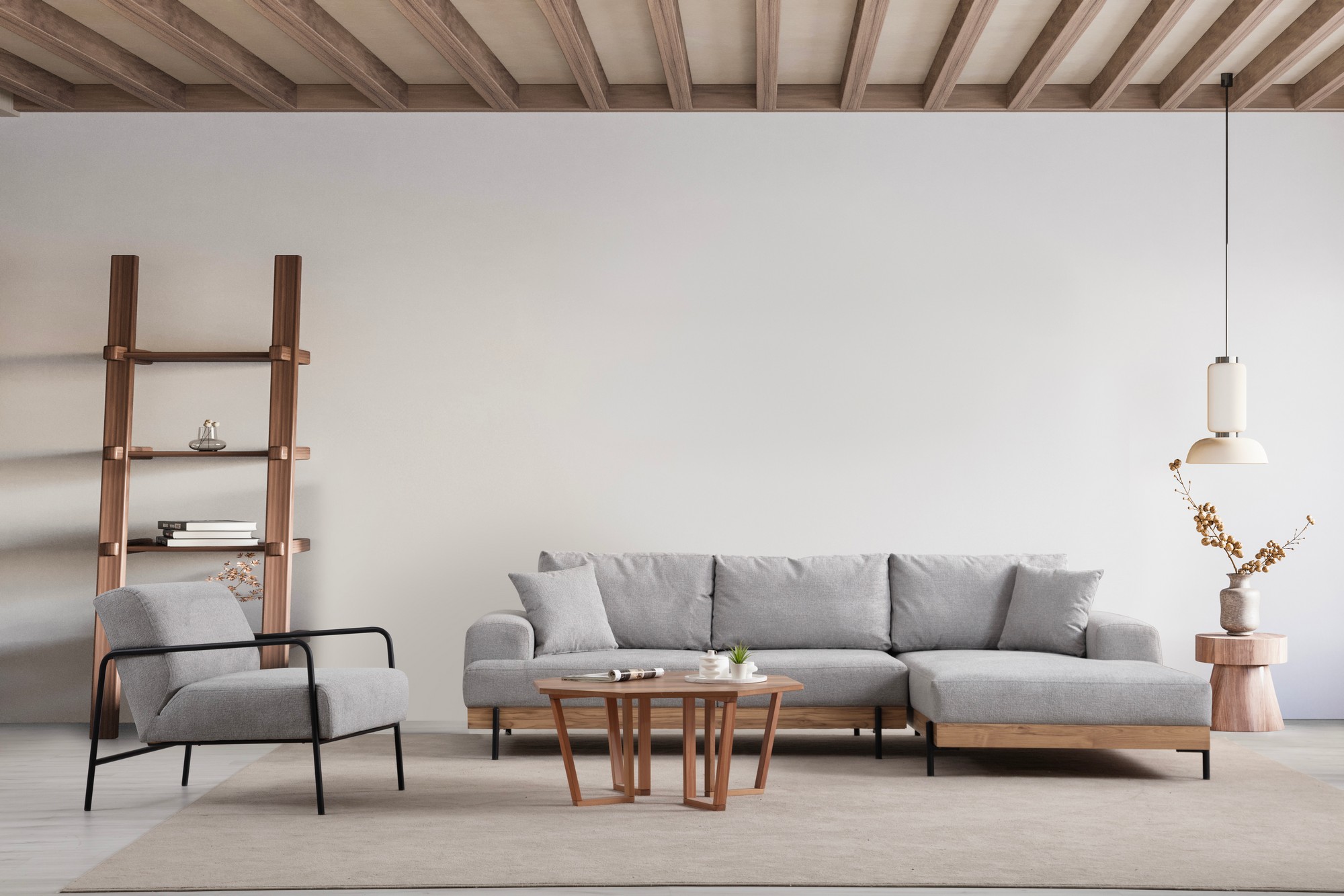 Eti Ecksofa Rechts Grau