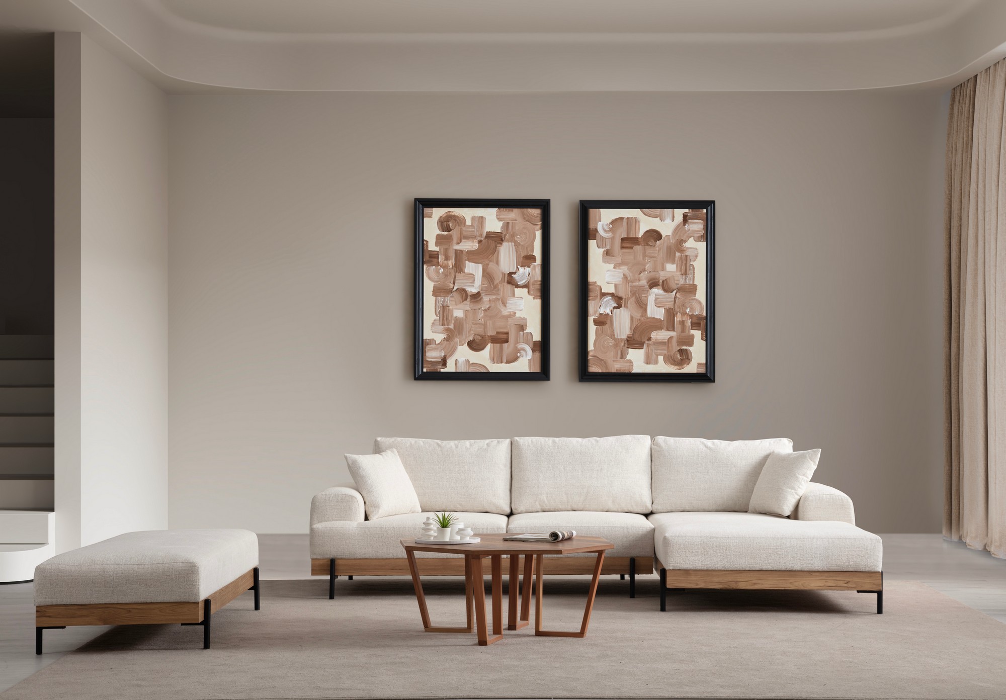 Eti Corner Sofa Right White