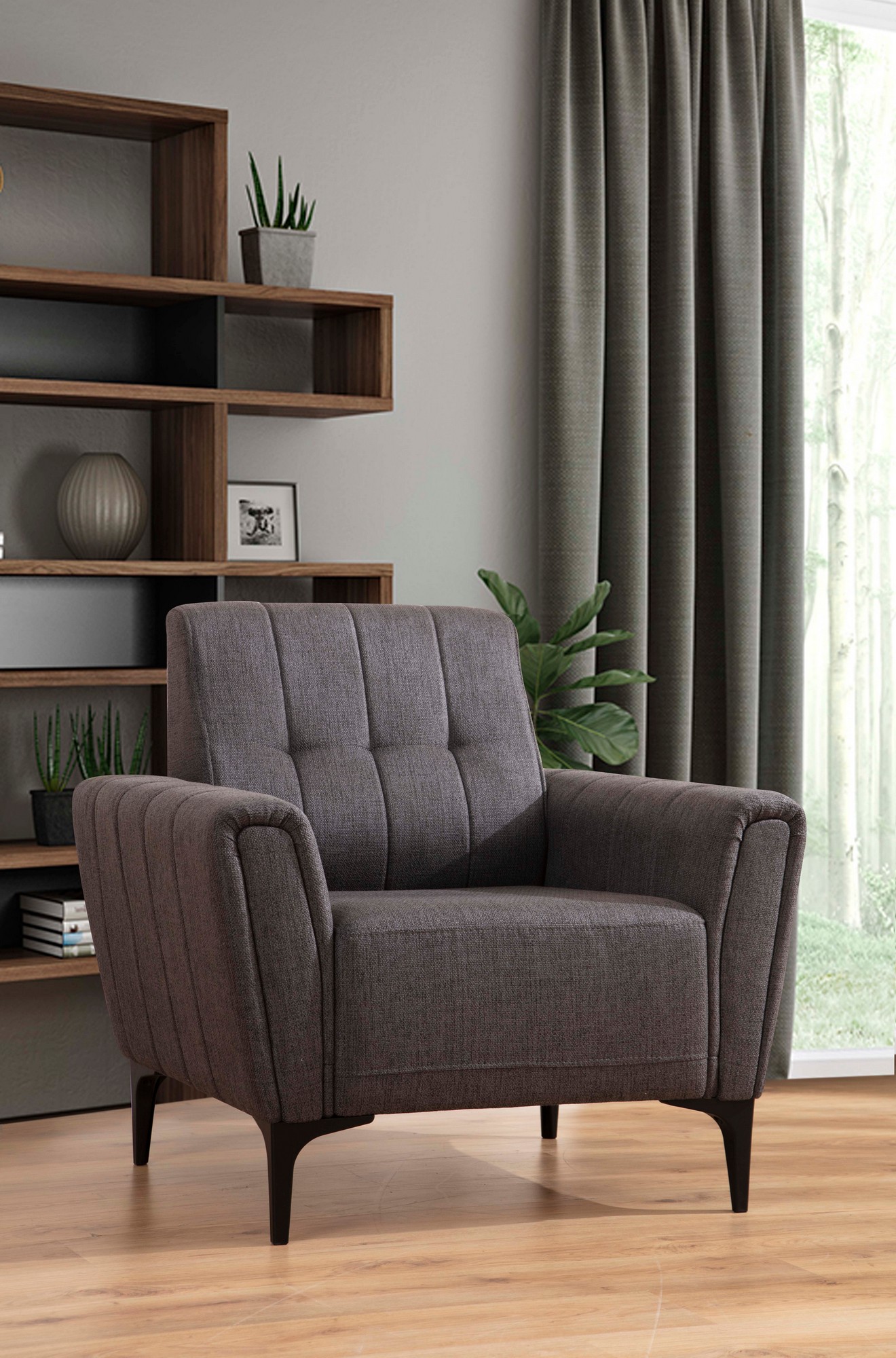 Hamlet 1-seater sofa dark grey