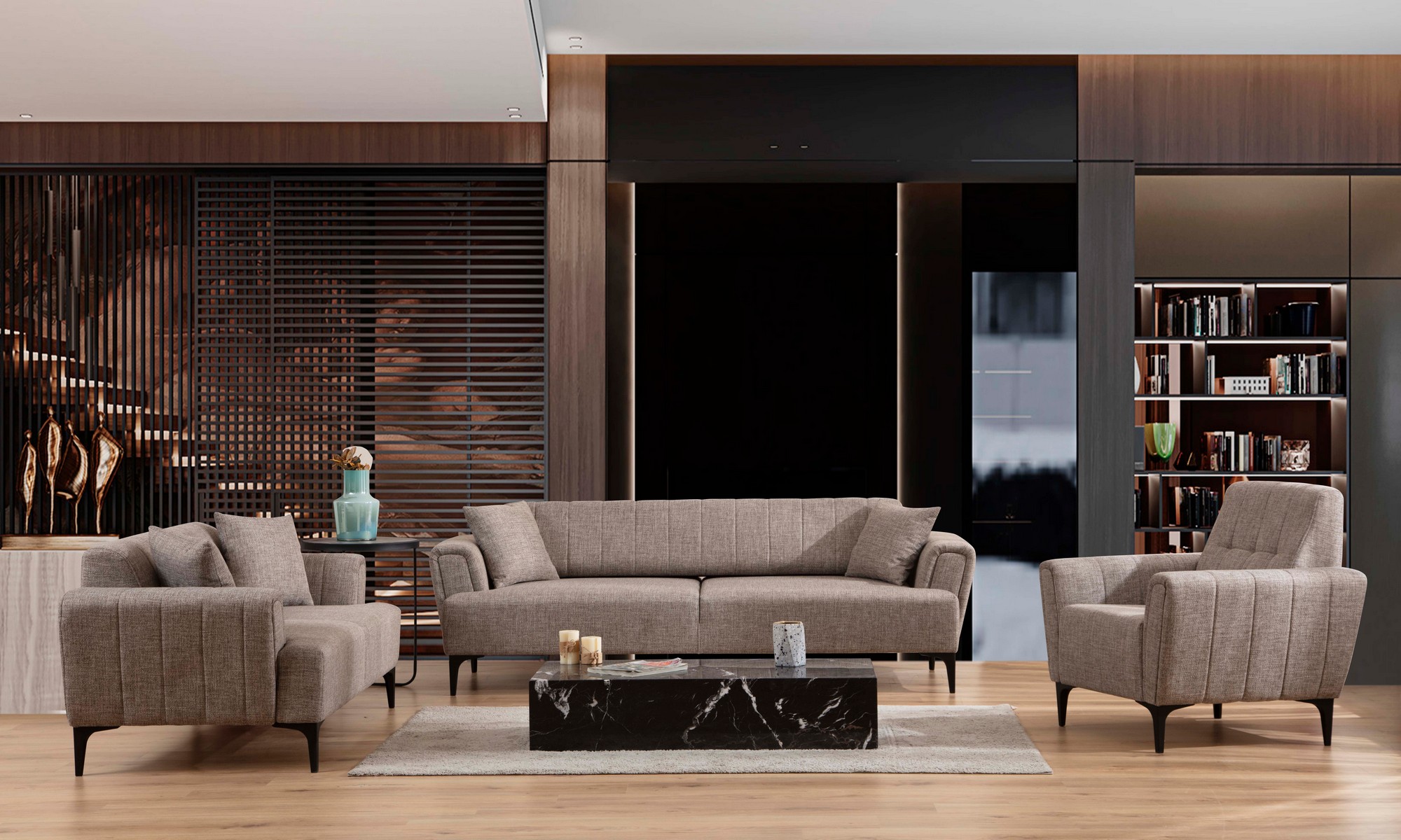 Hamlet 1-seater sofa light brown
