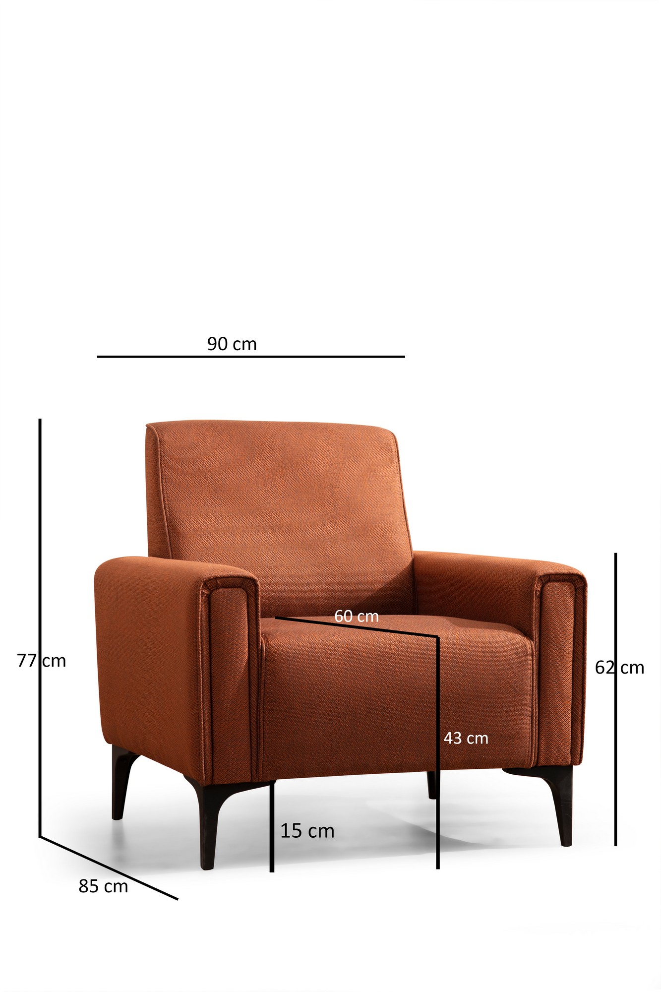 Horizon 1-seater sofa red
