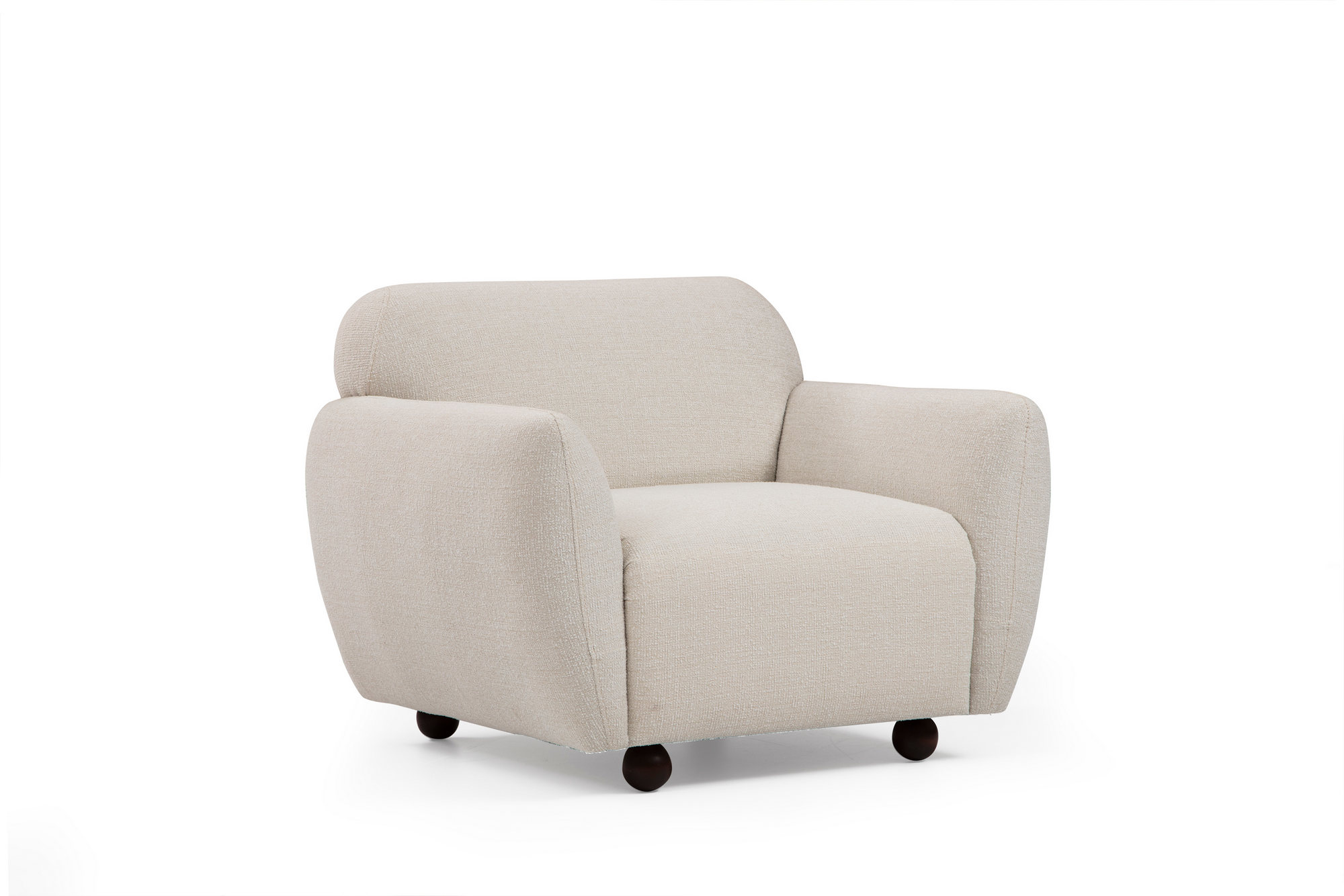 Eddy Armchair Velvet Cream