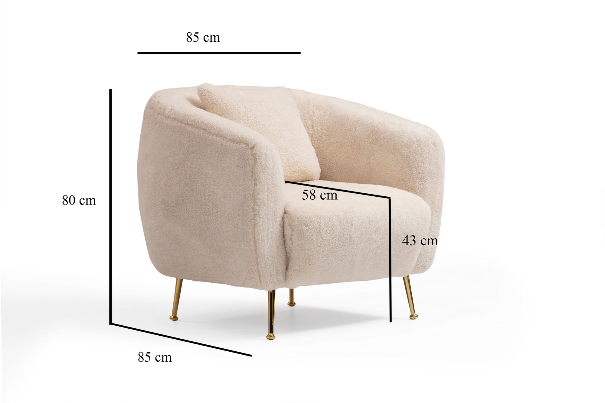 Oyster armchair beige
