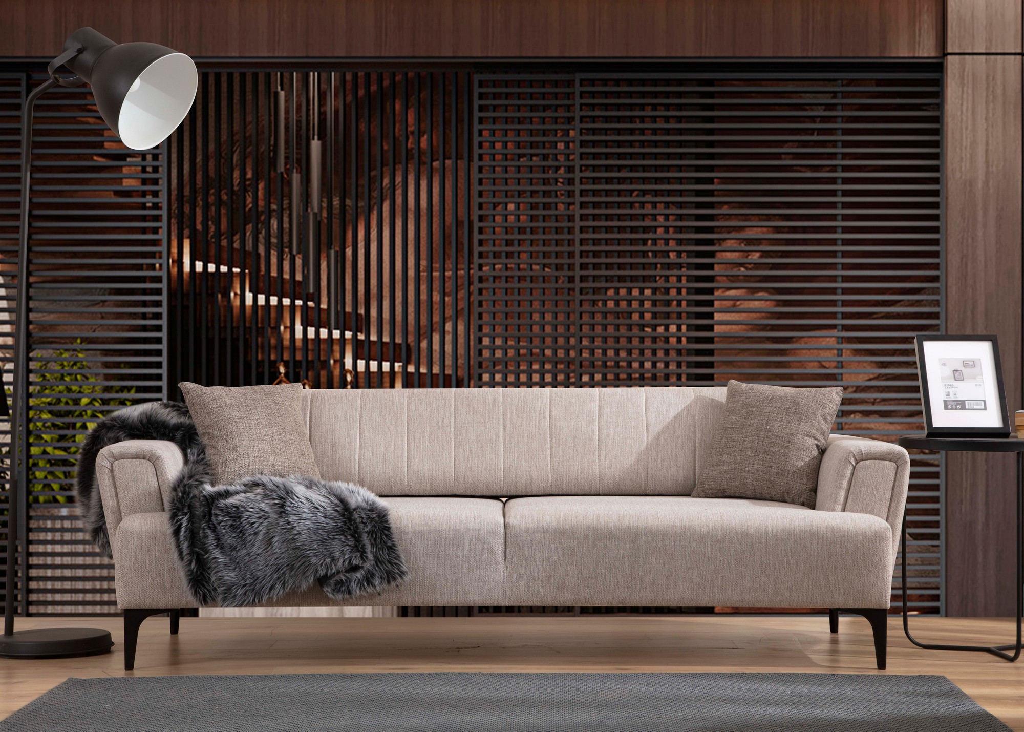 Hamlet 3-seater sofa bed Beige