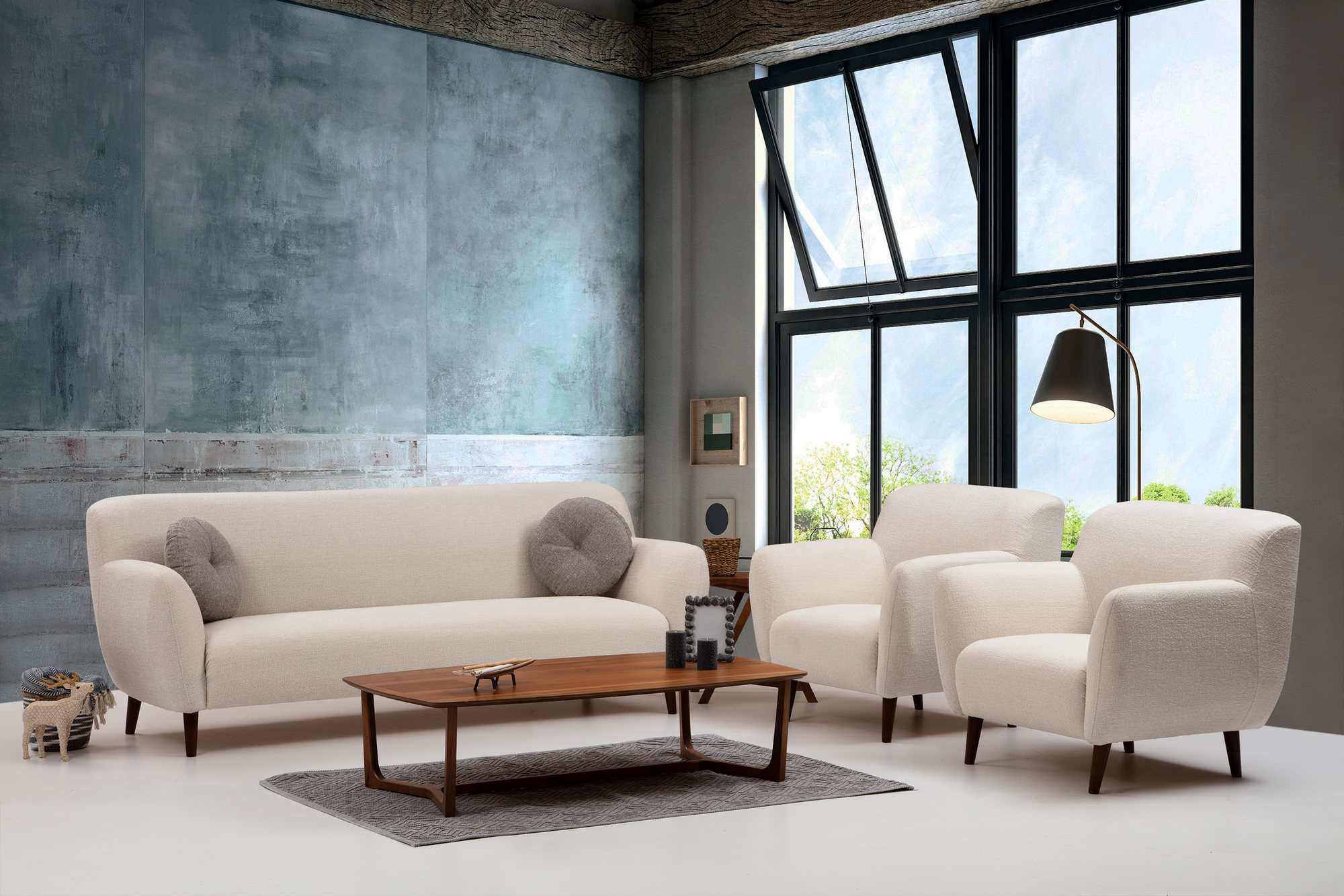 Enna 3-Sitzer Sofa Beige