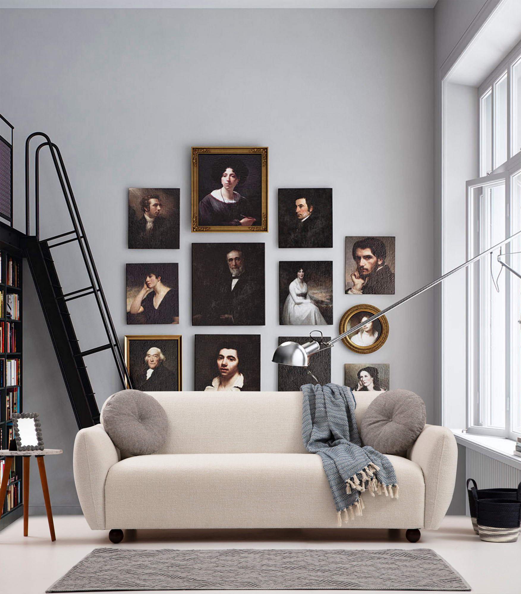 Eddy 3-seater sofa cream