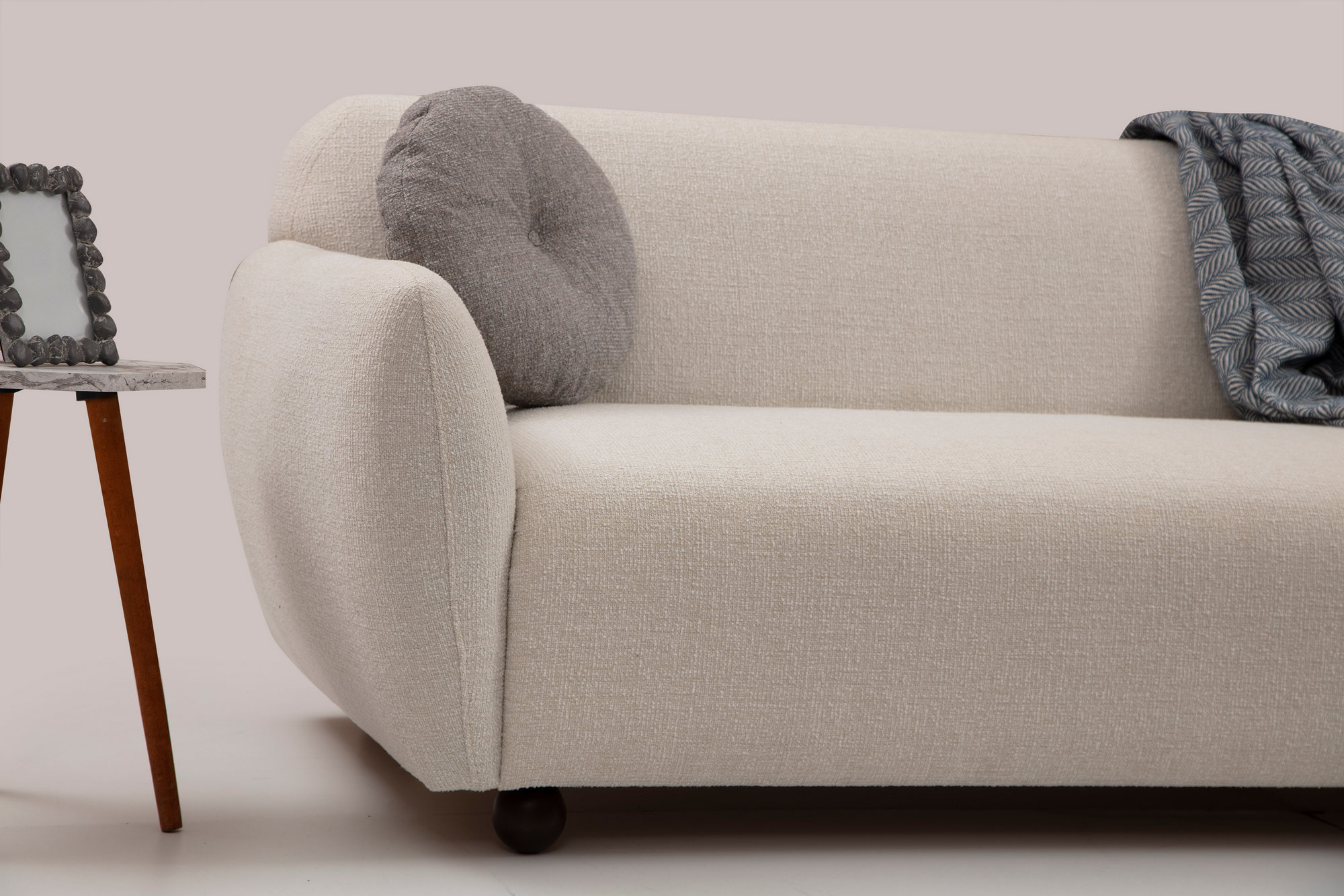 Eddy 3-seater sofa cream
