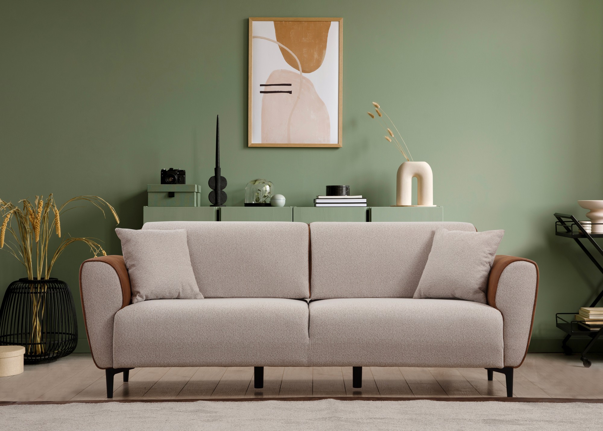 Aren 3-seater sofa bed Beige