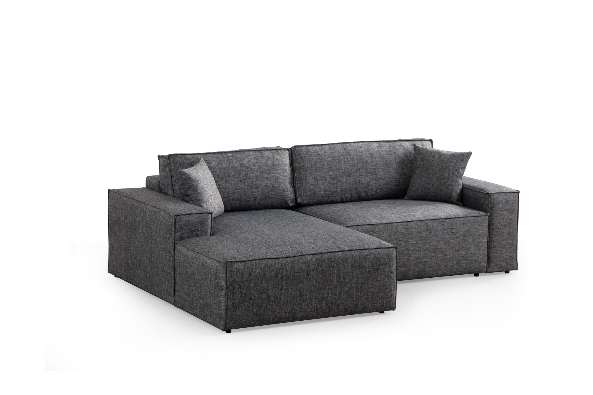 Pirlo Corner Sofa Left Dark Grey