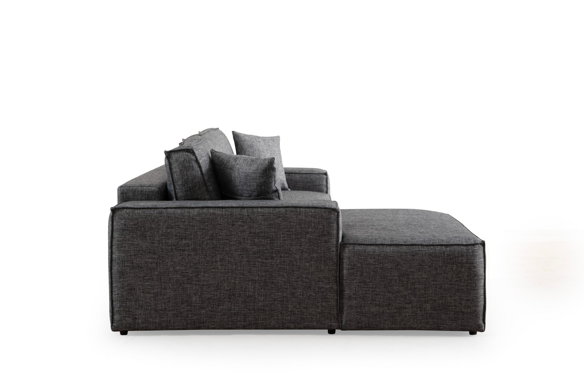Pirlo Ecksofa Links Dunkelgrau