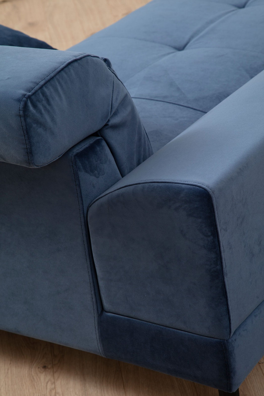 Frido Links Ecksofa Navyblau