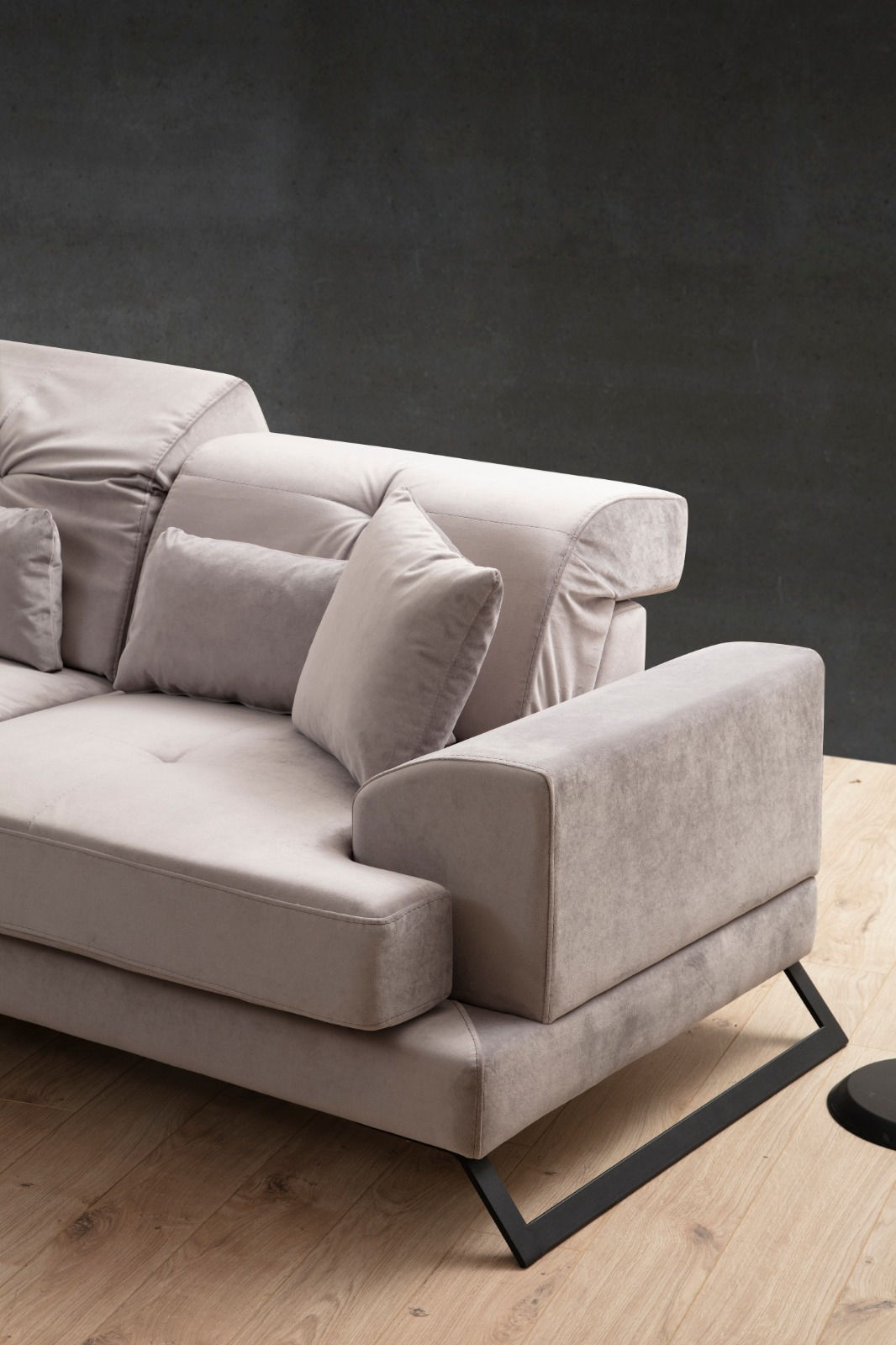 Frido Right Corner Sofa Light Grey