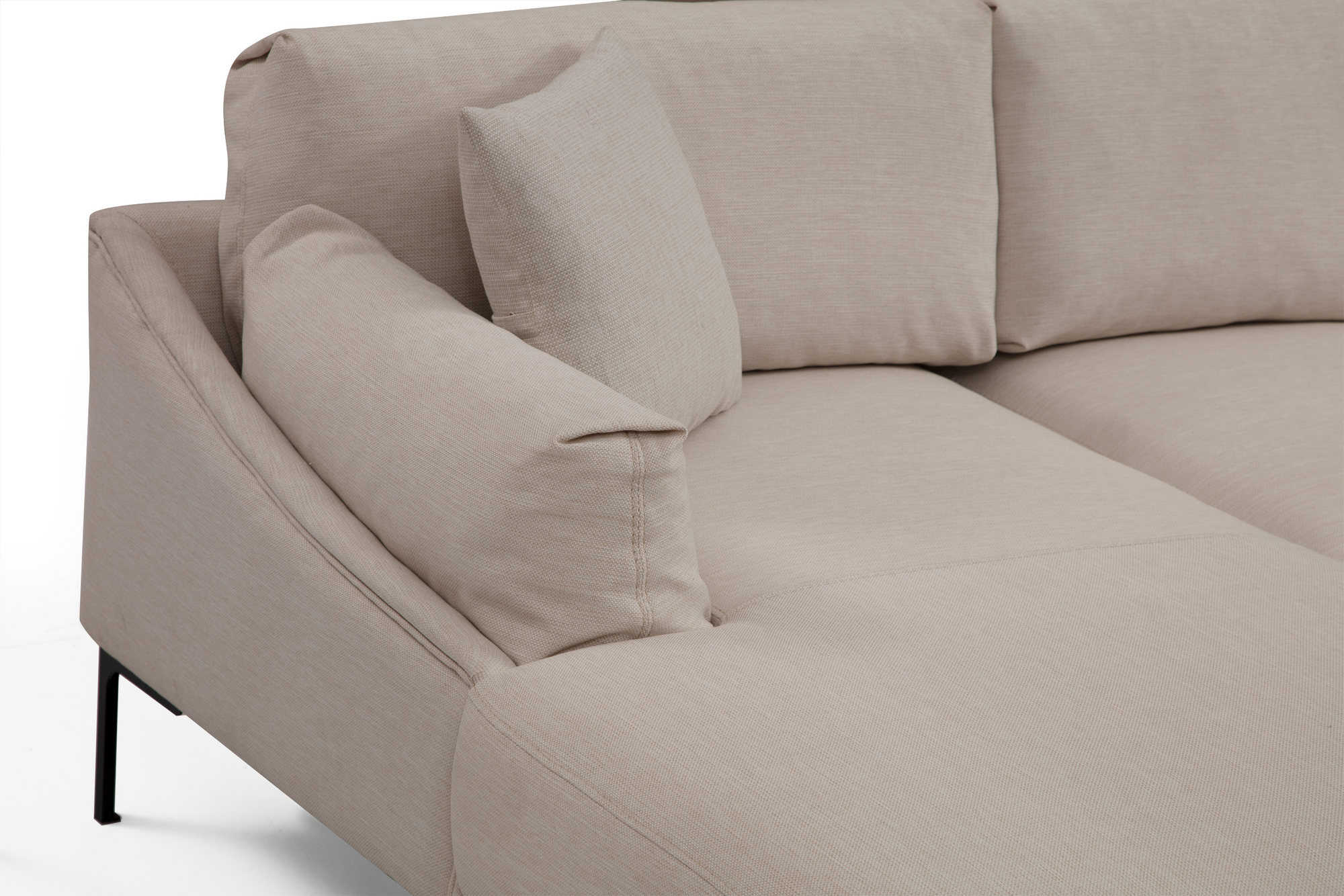 Leo Links Ecksofa Creme