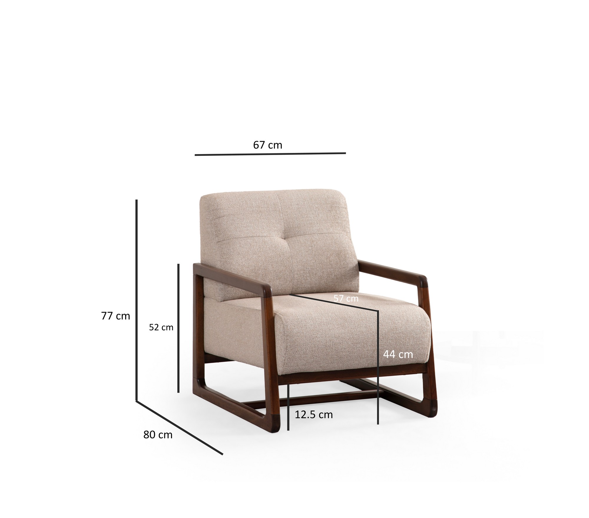 Athena Bergere Armchair Beige