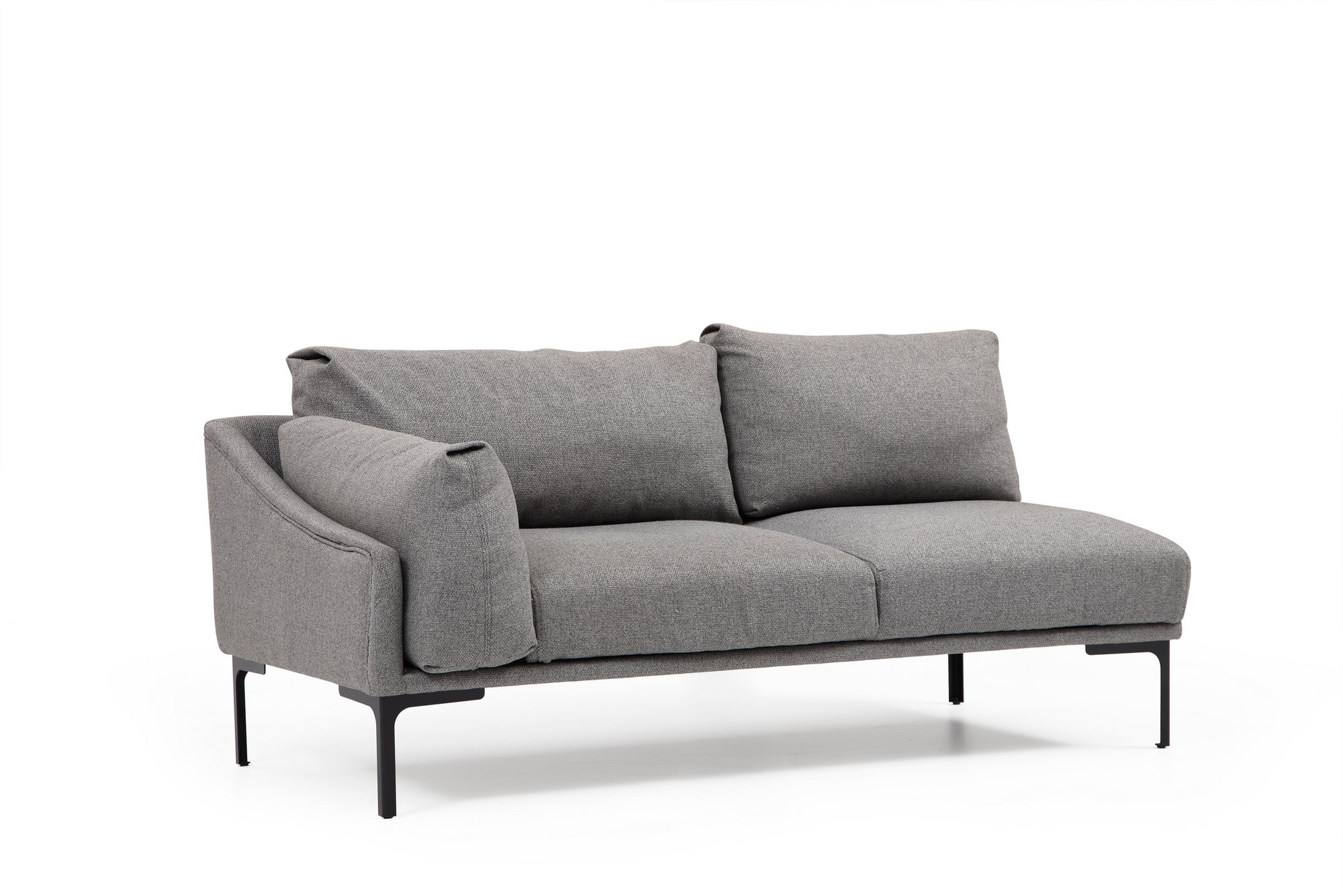 Leo Right Sectional Sofa Grey
