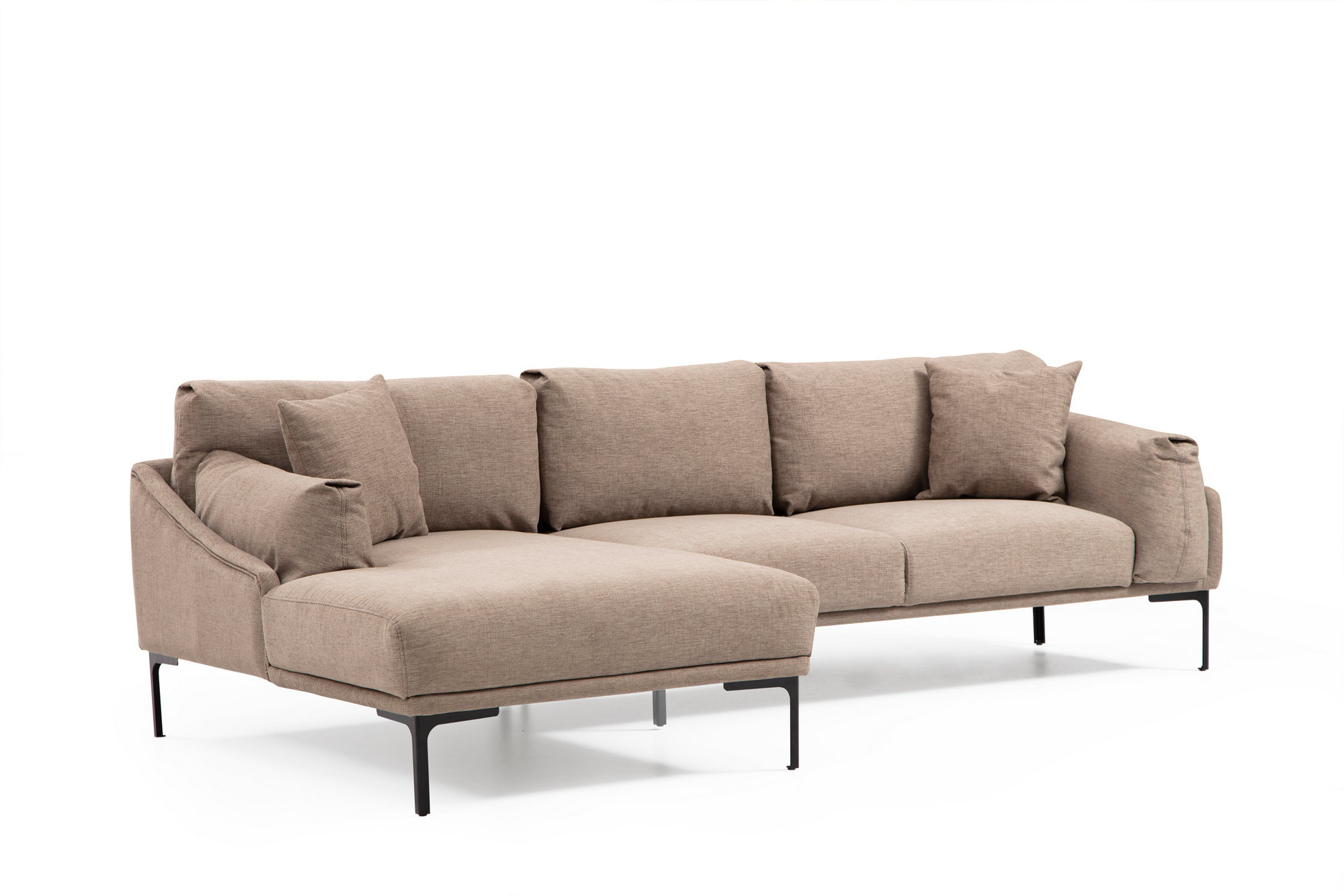 Leo Links corner sofa light brown