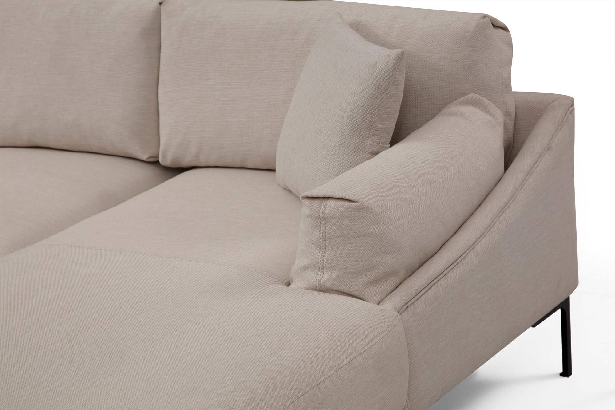 Leo Rechts Ecksofa Beige