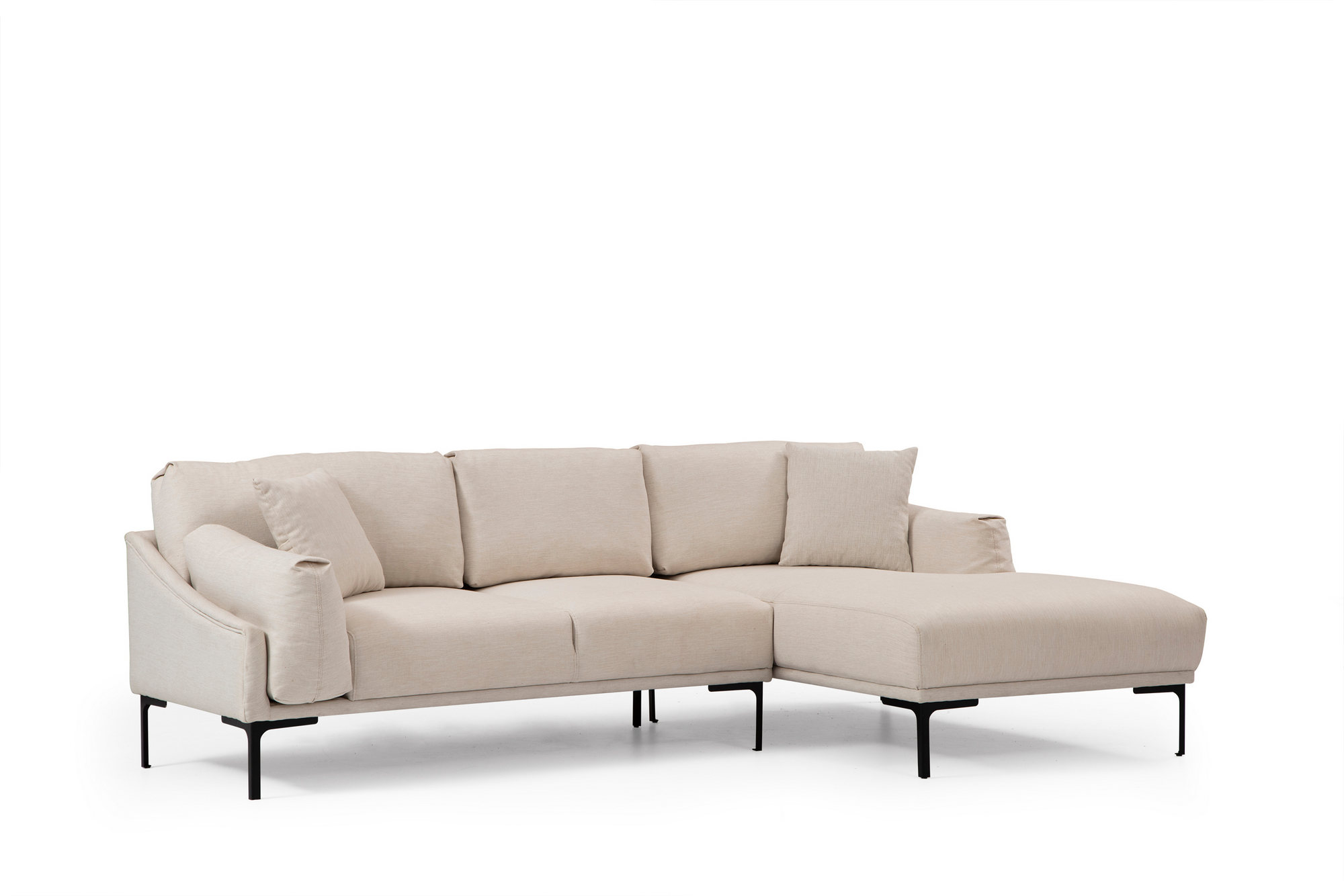 Leo Rechts Ecksofa Beige