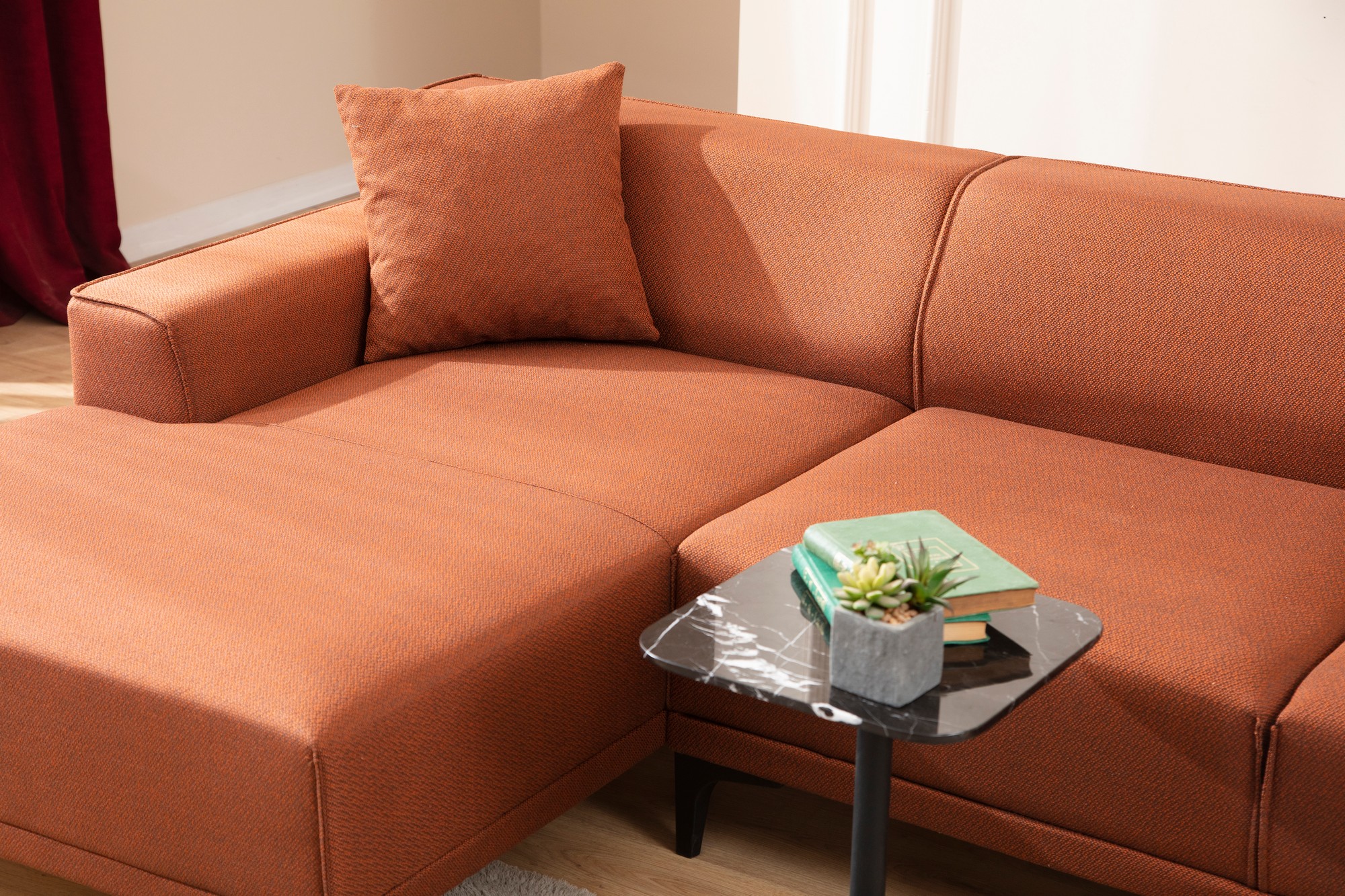 Petra L Corner sofa Orange