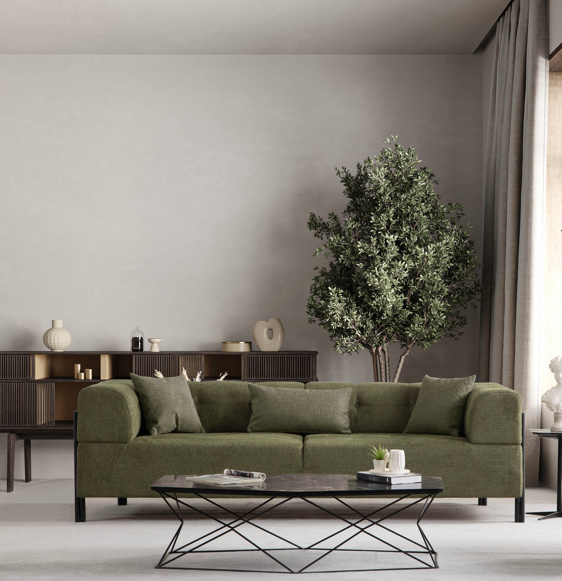Gio 3-seater sofa Green