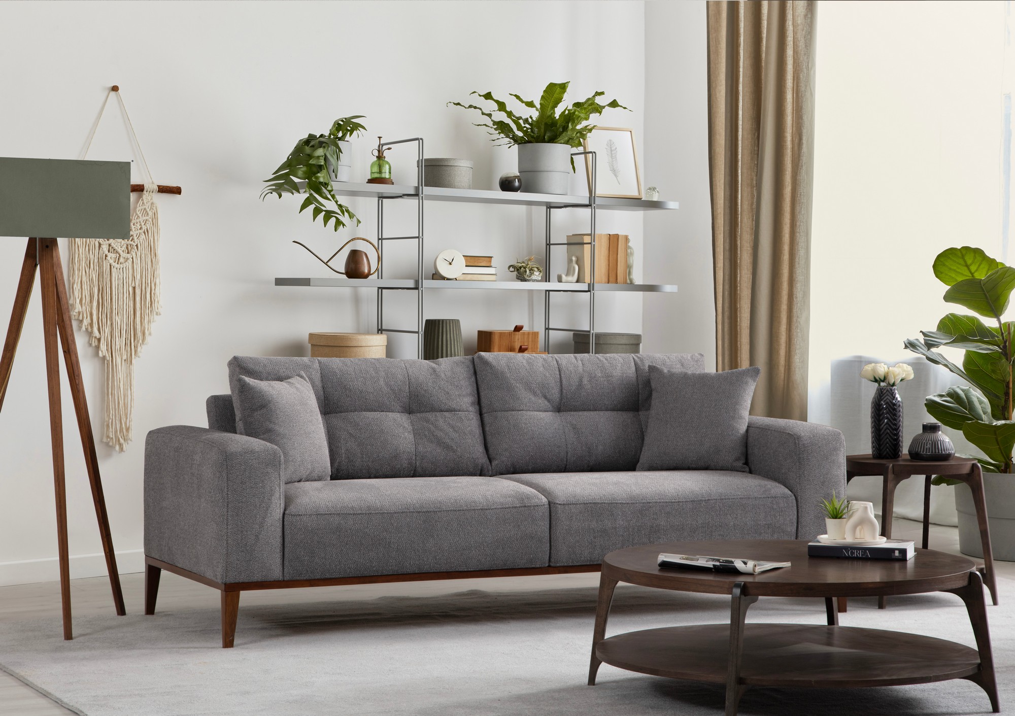 Sinor 3-seater sofa bed Light grey