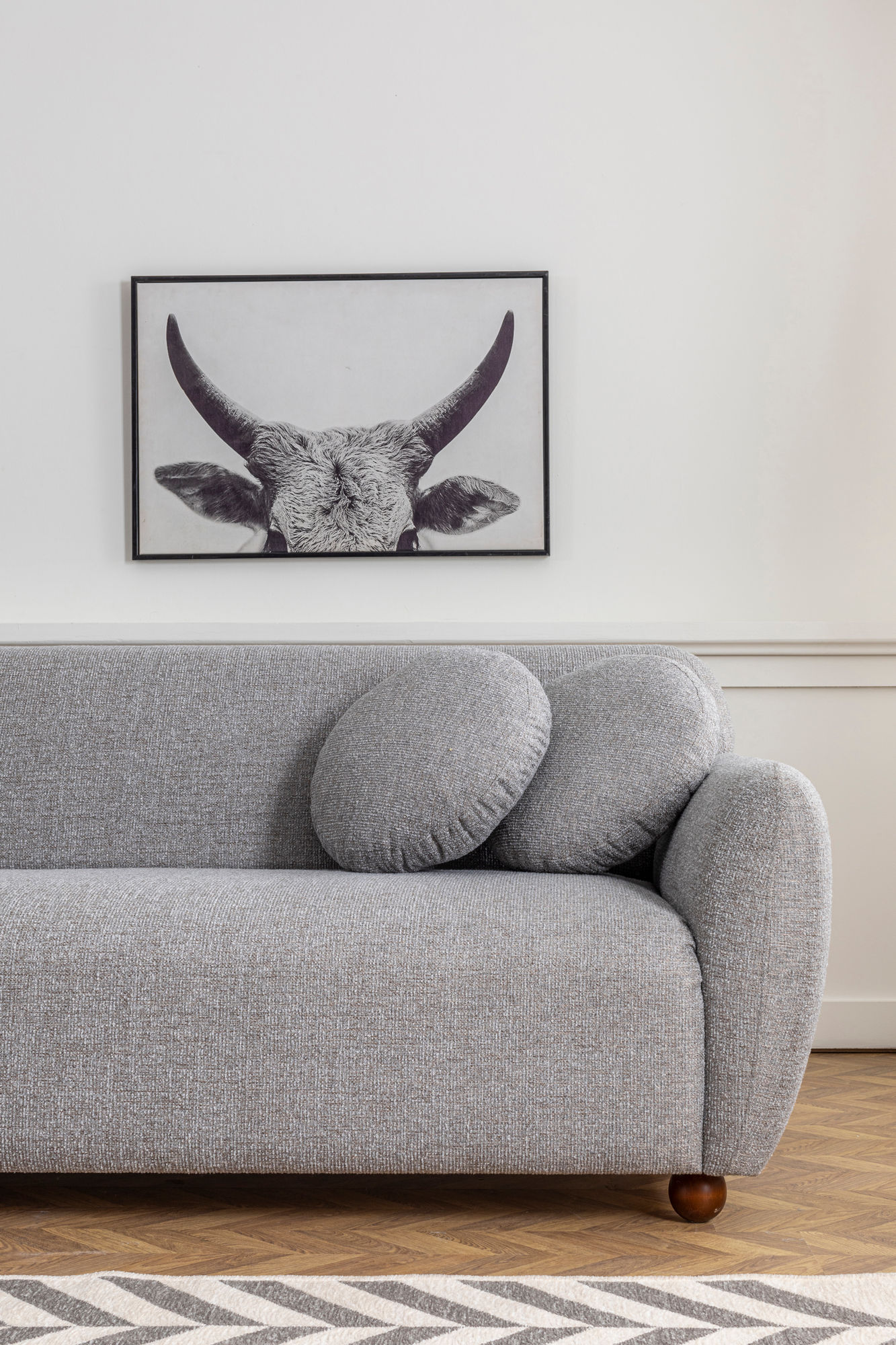 Eddy corner sofa left light grey