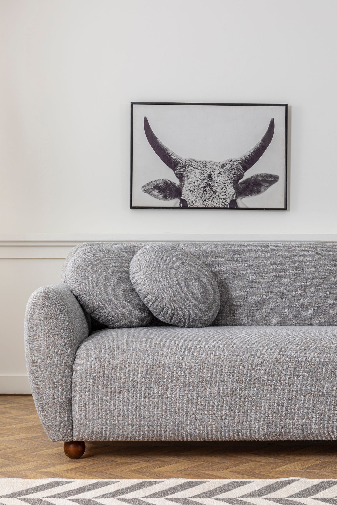 Eddy Ecksofa Rechts Hellgrau