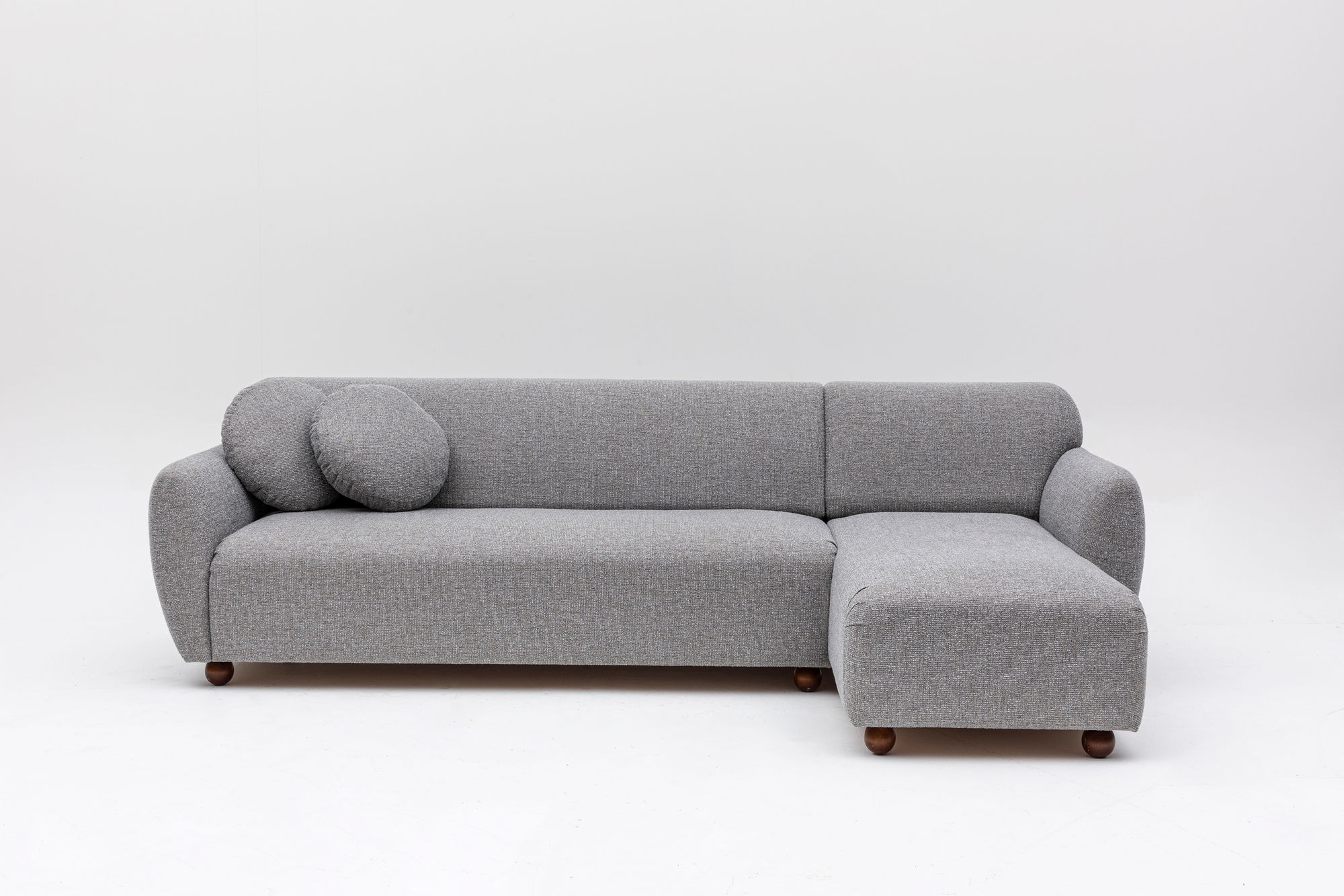 Eddy corner sofa Right Light grey