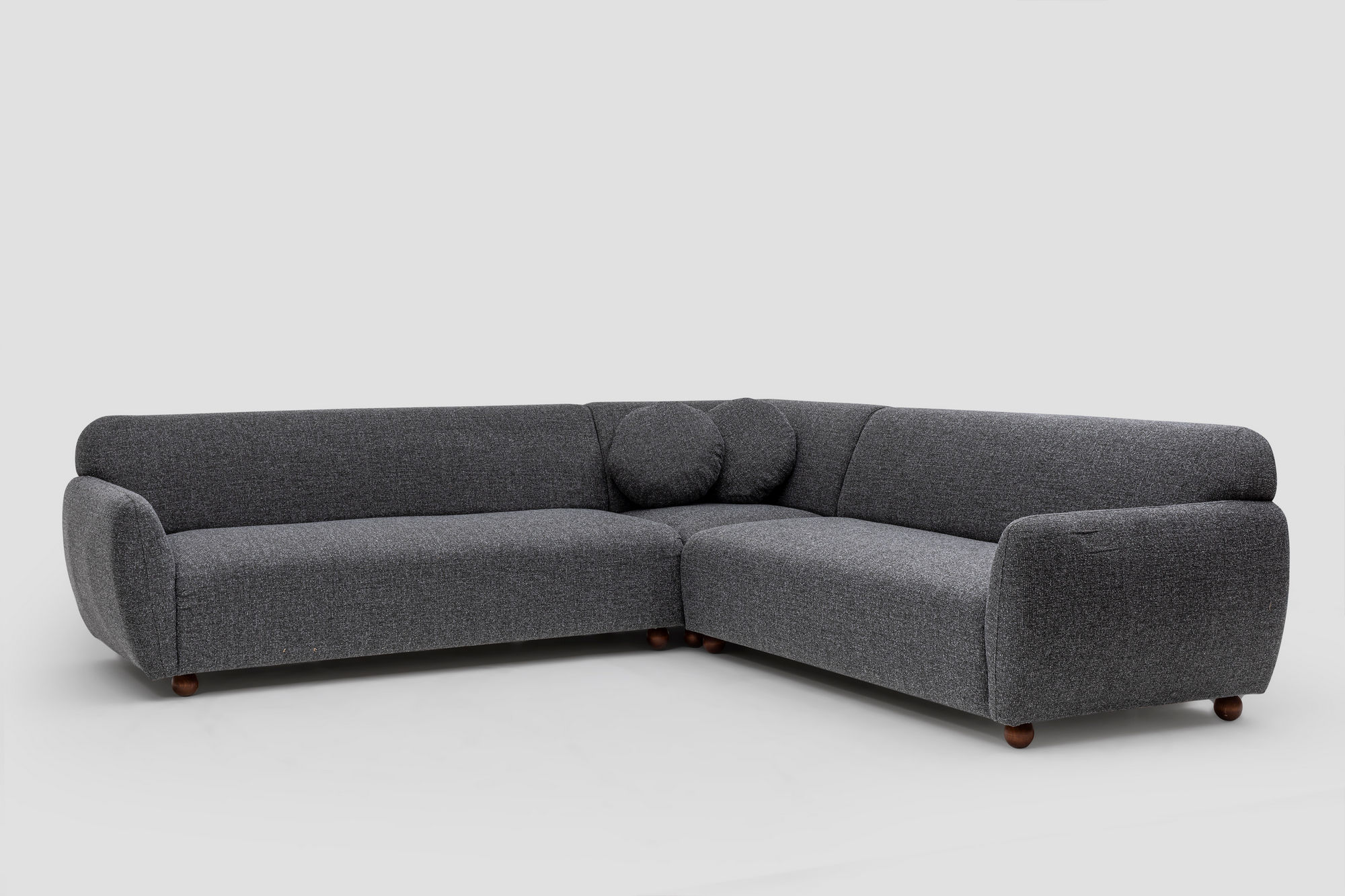 Eddy 2 Corner Sofa Dark Grey