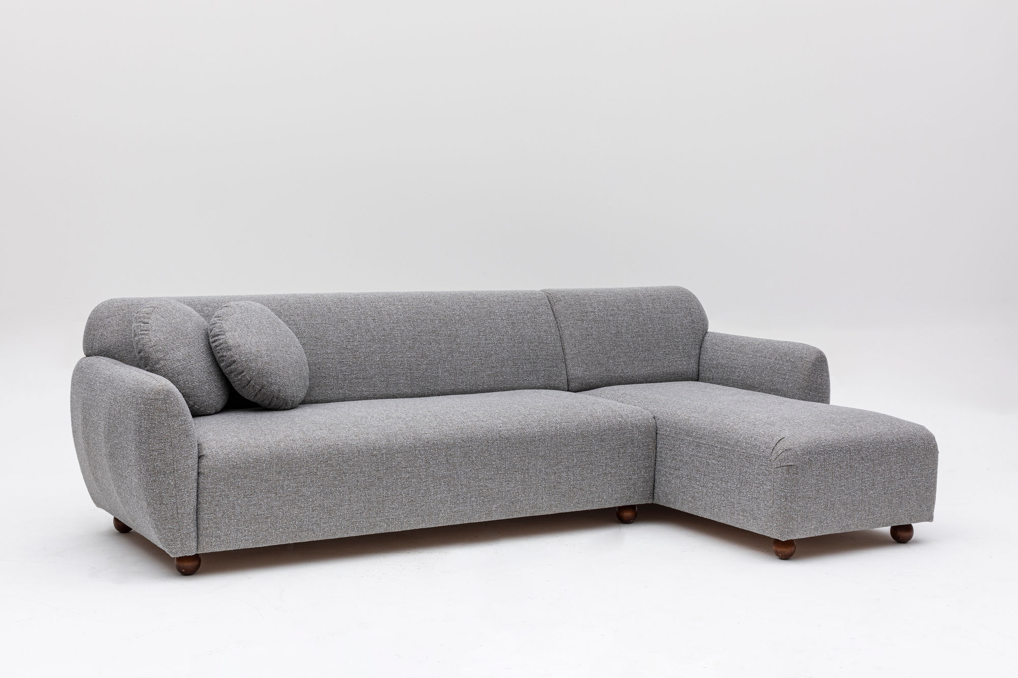 Eddy corner sofa Right Light grey