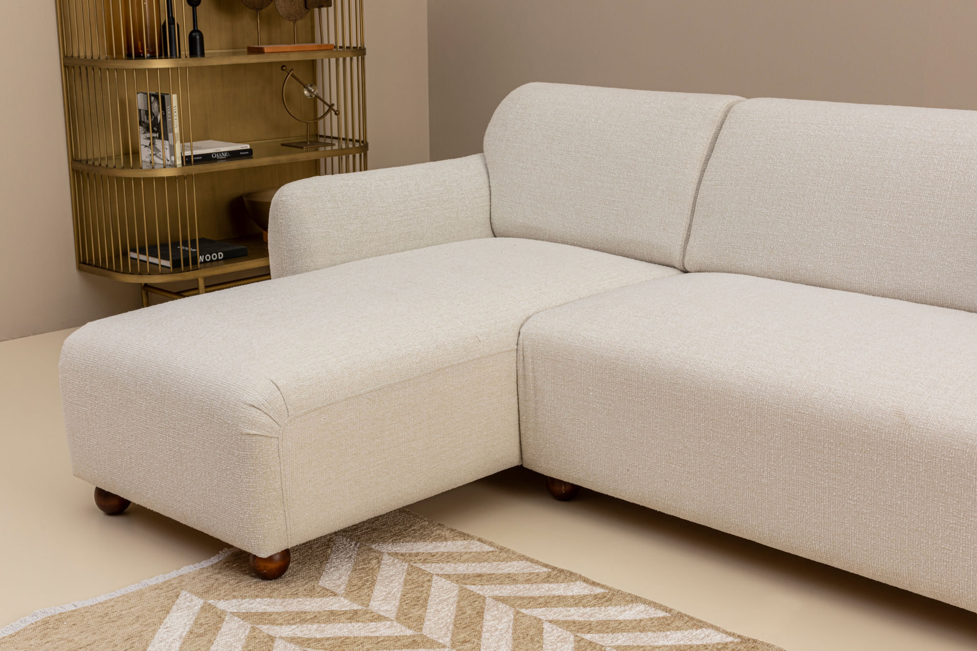 Eddy Ecksofa Links Weiß