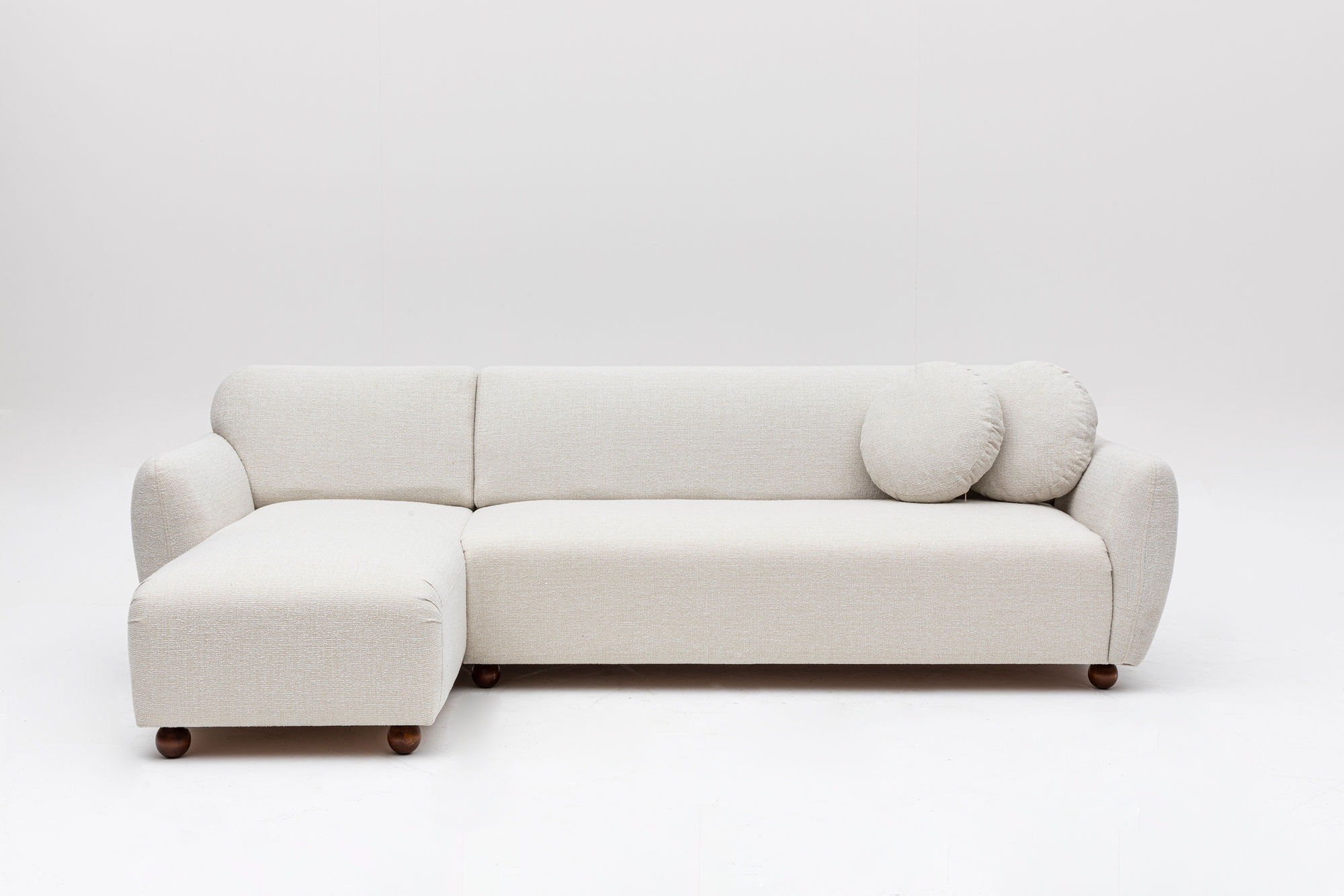 Eddy Ecksofa Links Weiß